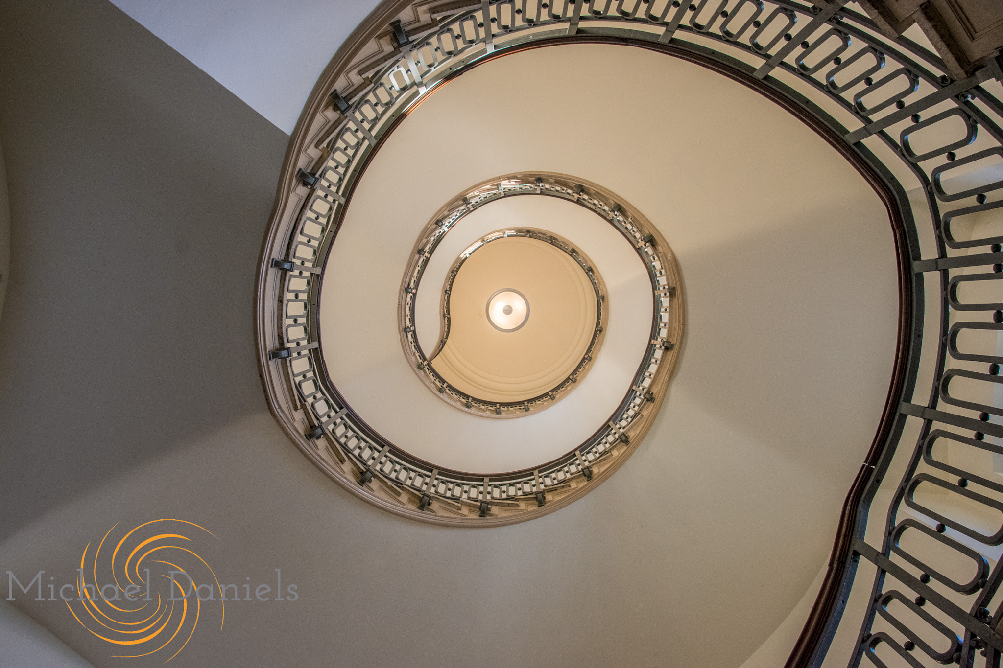 Nikon D7200 sample photo. View to the top- us naval academy spiral staircase. photography