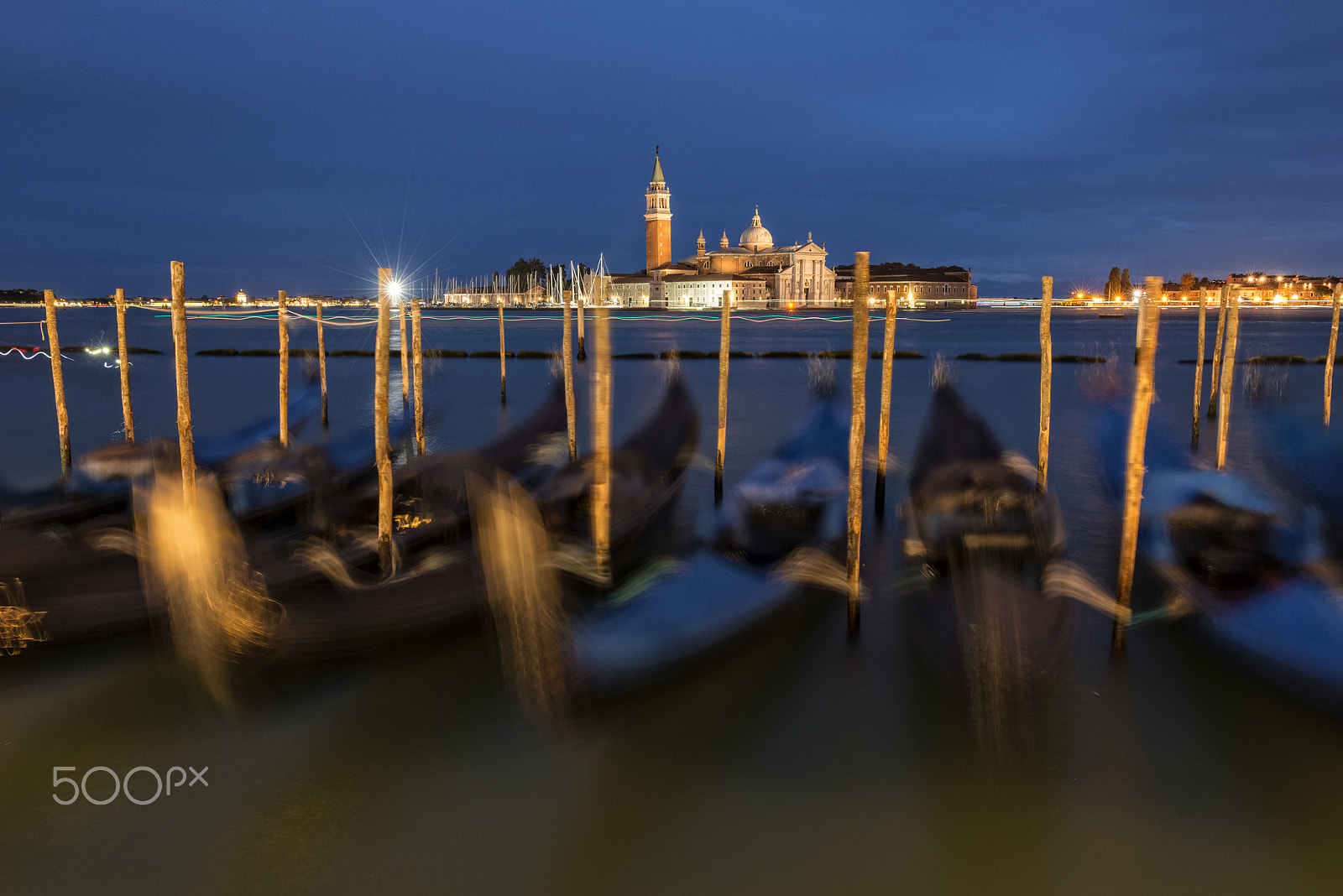 Nikon D800 sample photo. Nightfall over venice, italy photography