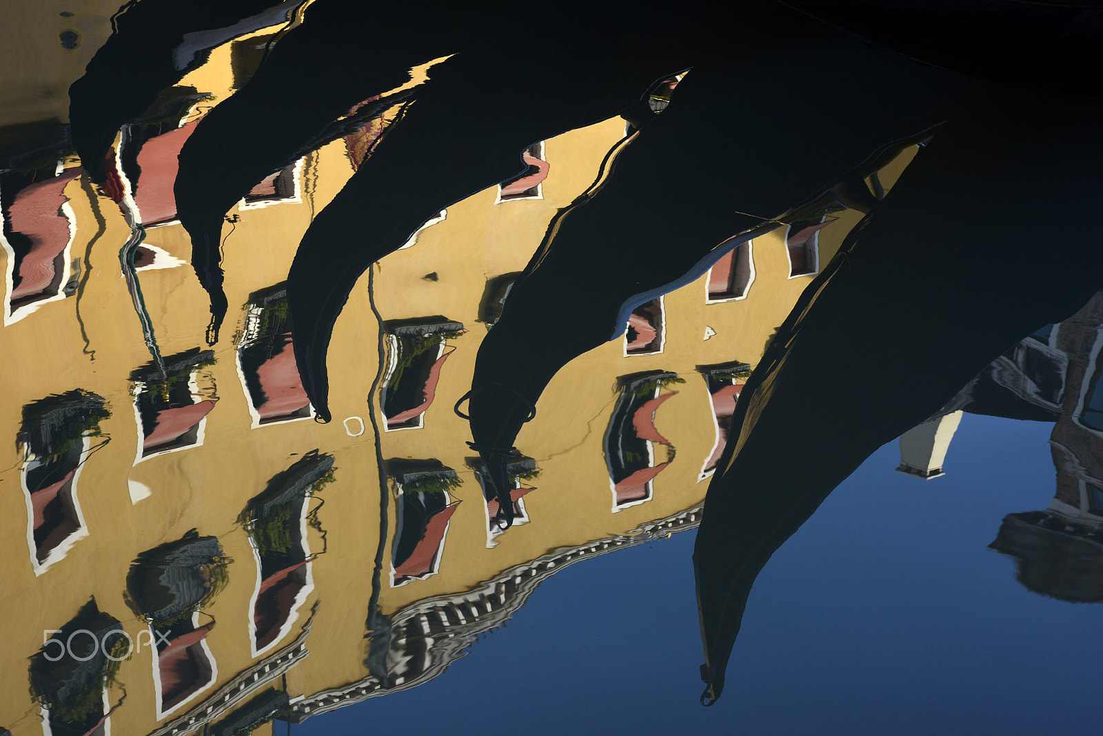 Nikon D800 sample photo. Reflection of gondolas, venice, italy photography