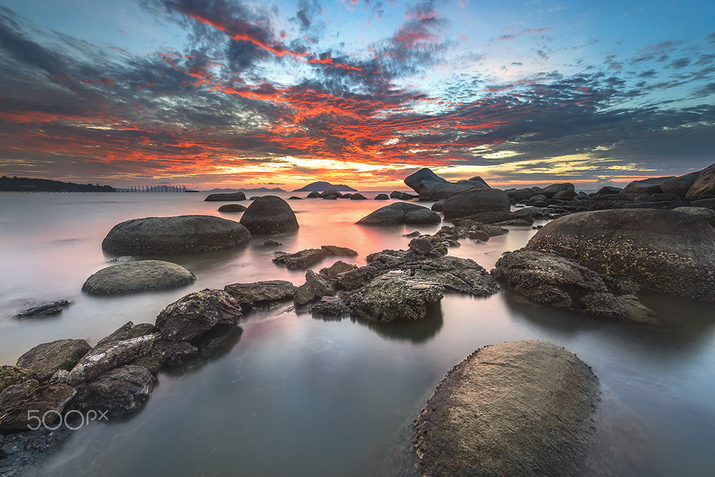 Nikon D800E + Nikon AF-S Nikkor 14-24mm F2.8G ED sample photo. Blue sunset photography