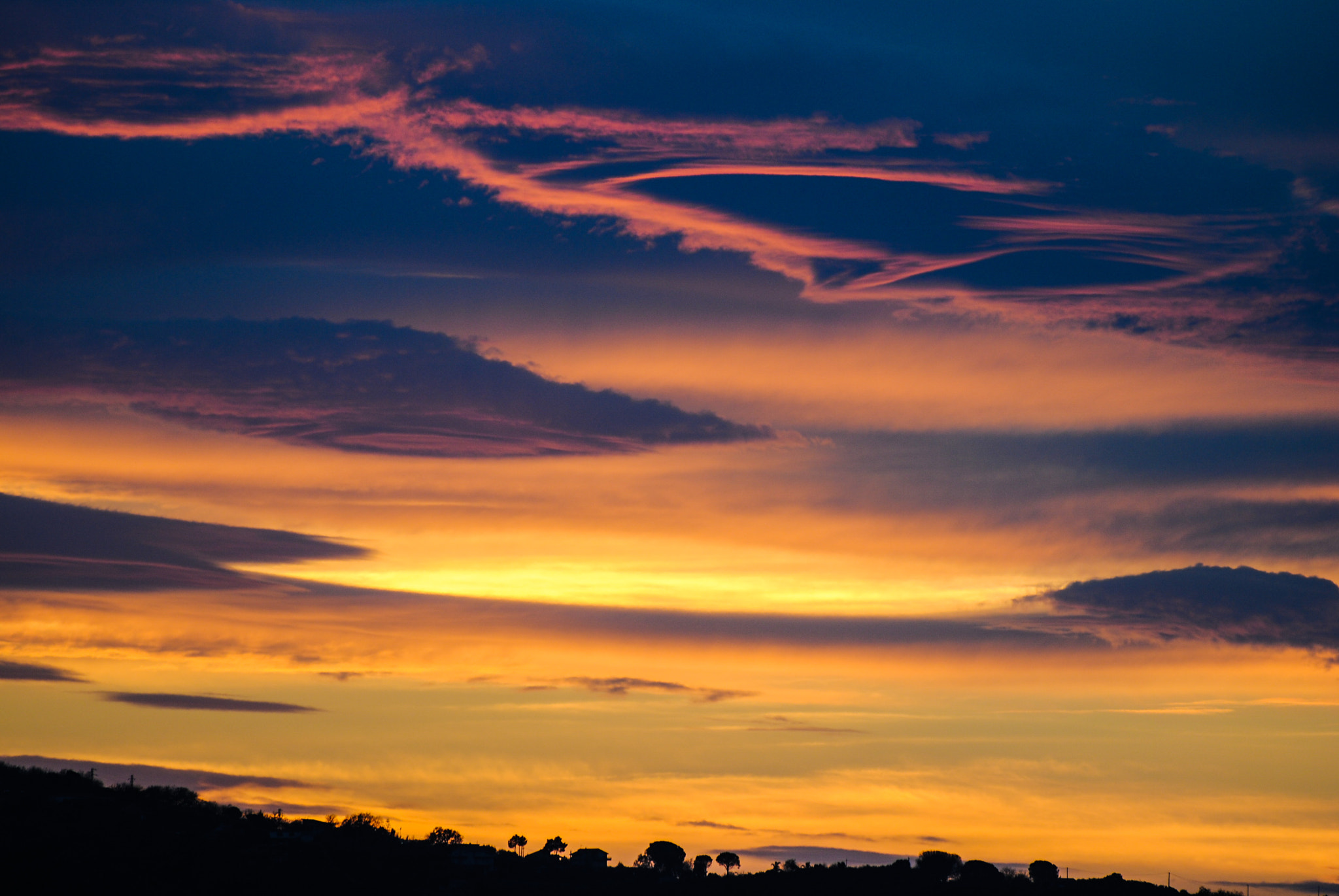 Nikon D3000 sample photo. Colorful sunset photography