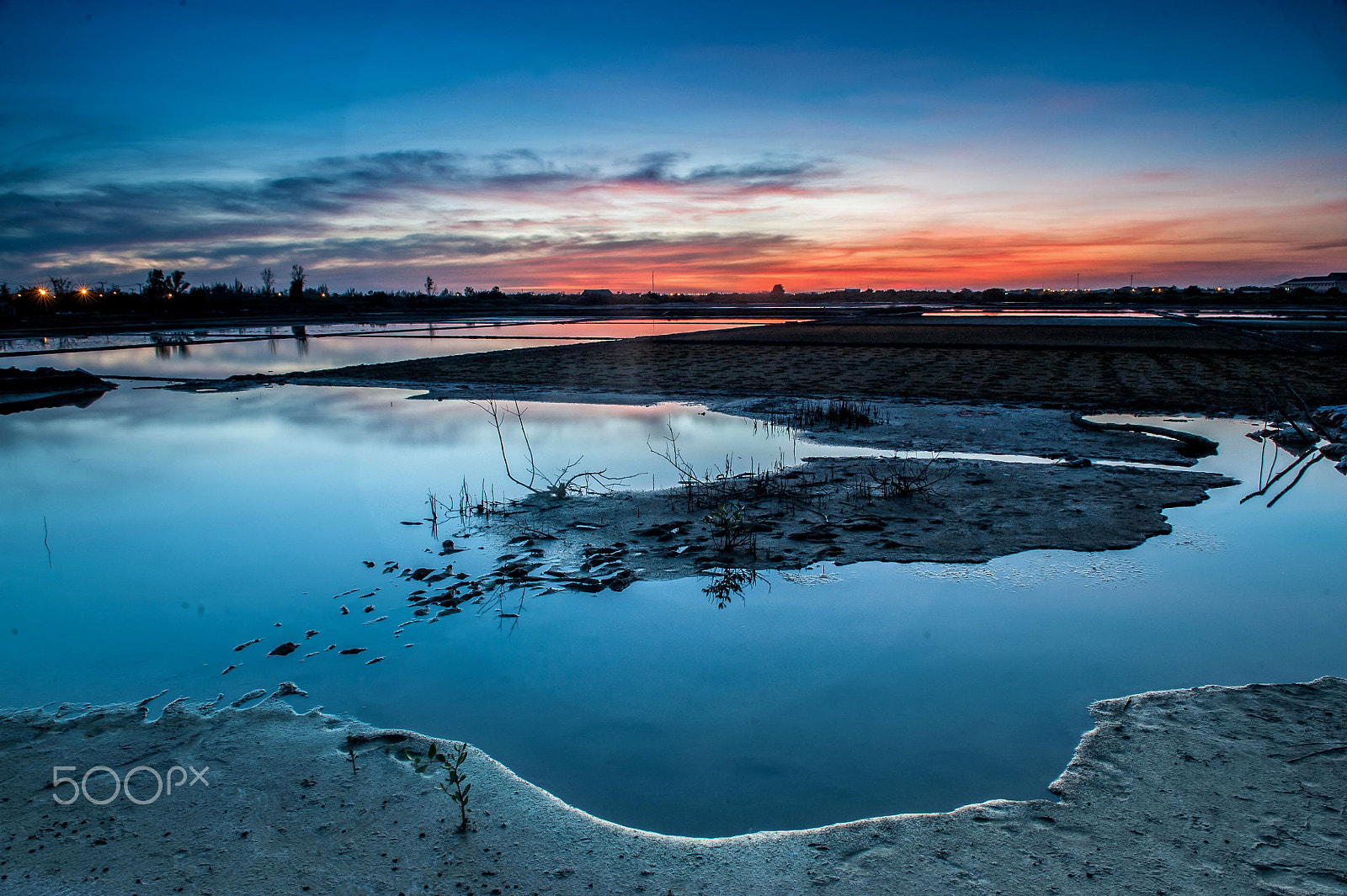 Nikon D700 sample photo. Sunset at salt field can gio photography