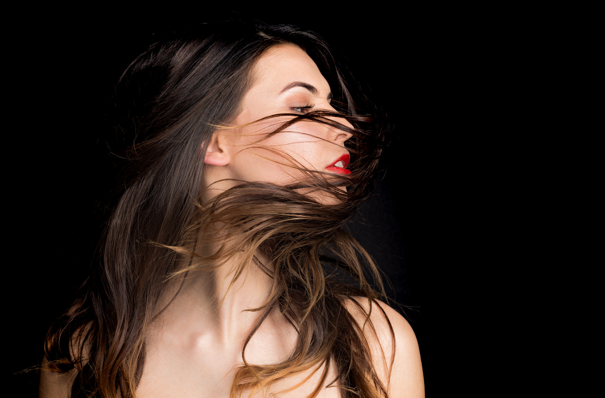 Sigma 105mm F2.8 EX DG OS HSM sample photo. Flying hair photography