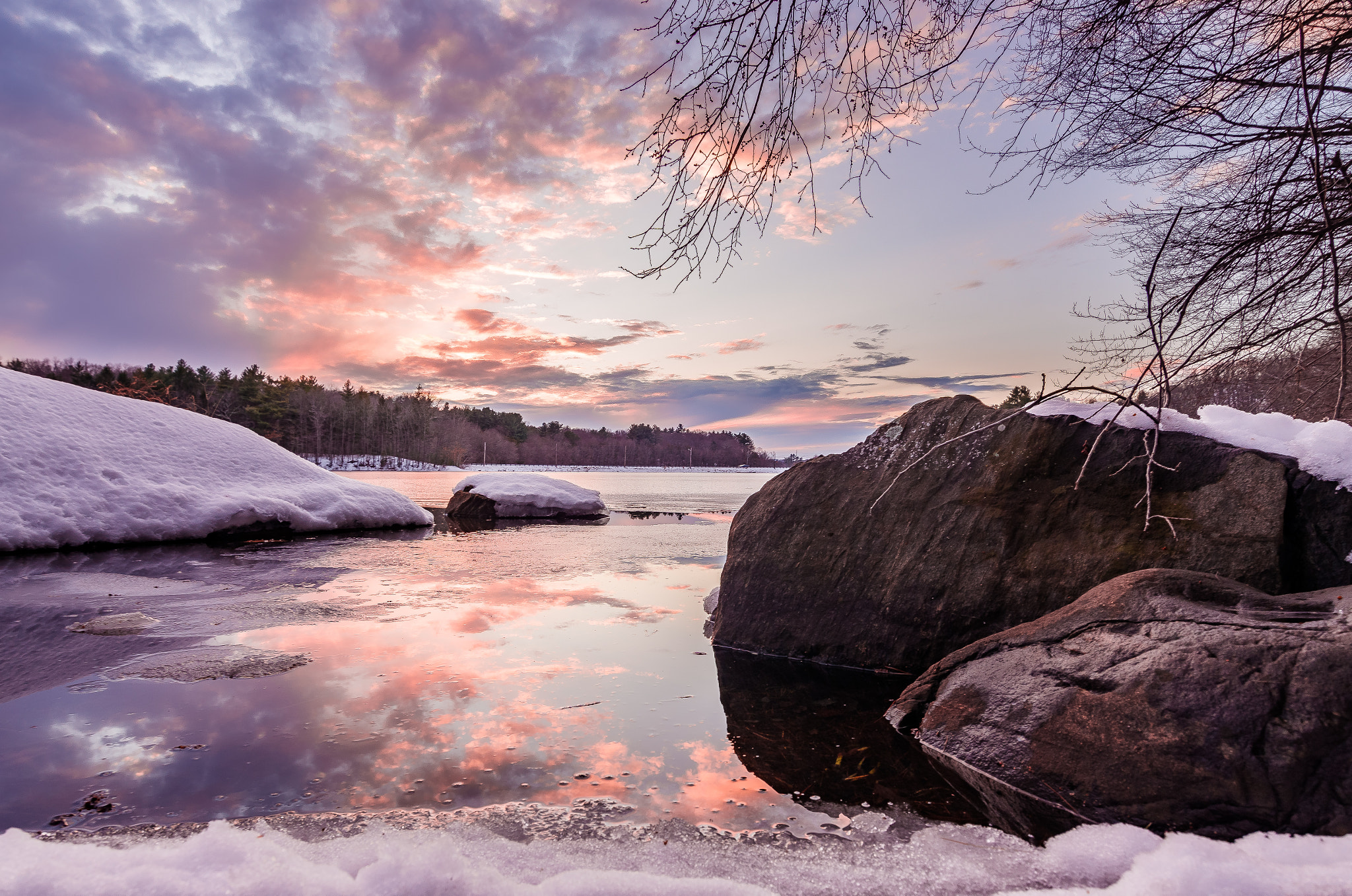 Tokina AT-X 11-20 F2.8 PRO DX (AF 11-20mm f/2.8) sample photo. Sunset on the sudbury reservoir photography