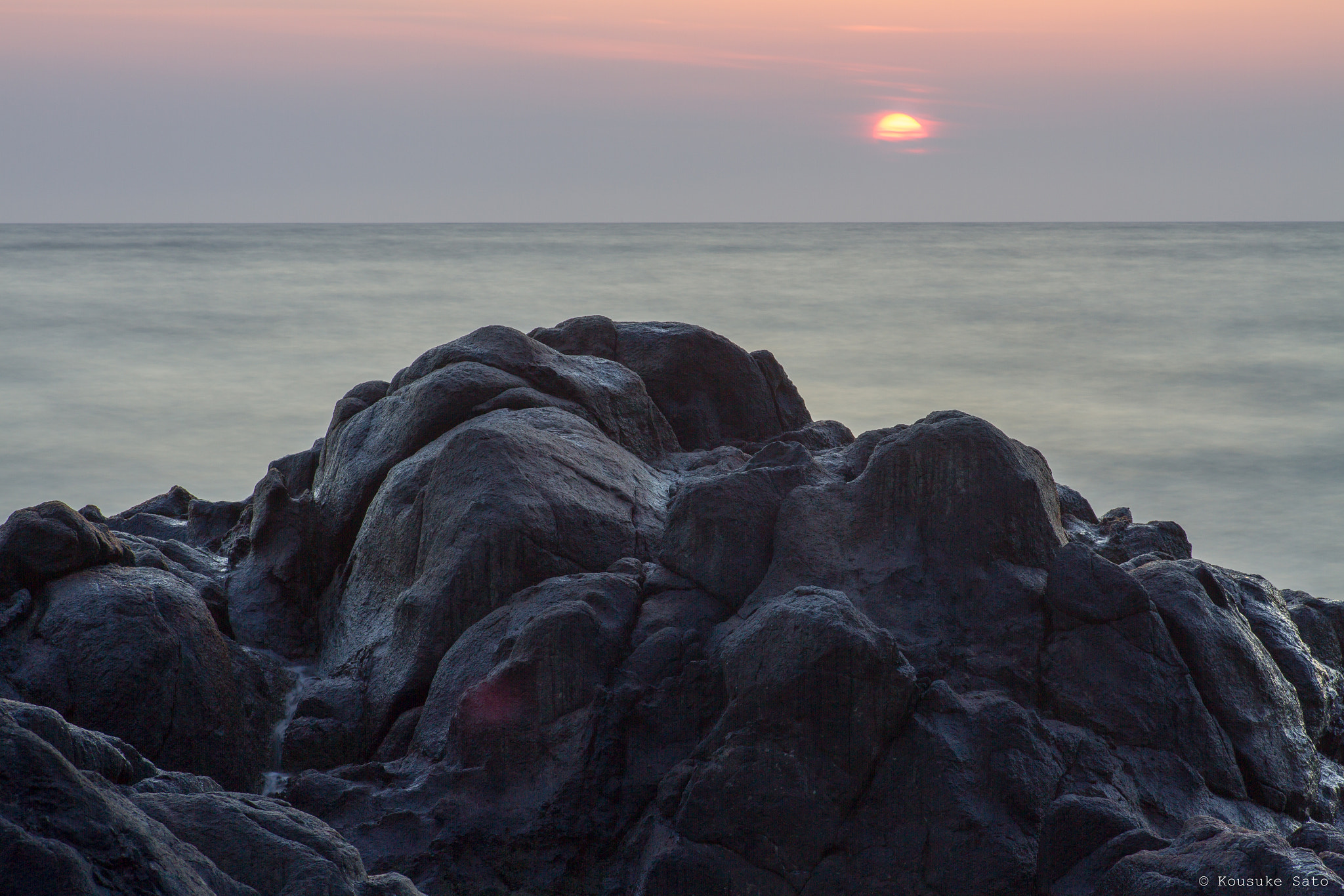 Canon EF 35-80mm f/4-5.6 sample photo. Wet rocks and sunset photography