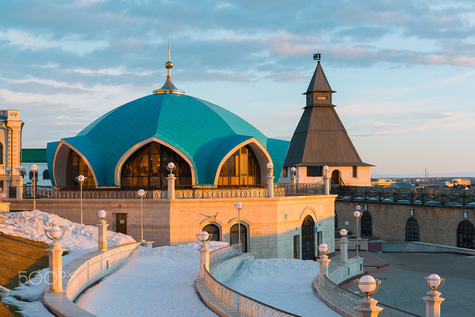 Nikon AF-S Nikkor 24-120mm F4G ED VR sample photo. Service pavilion on territory of kazan kremlin in tatarstan, russia photography