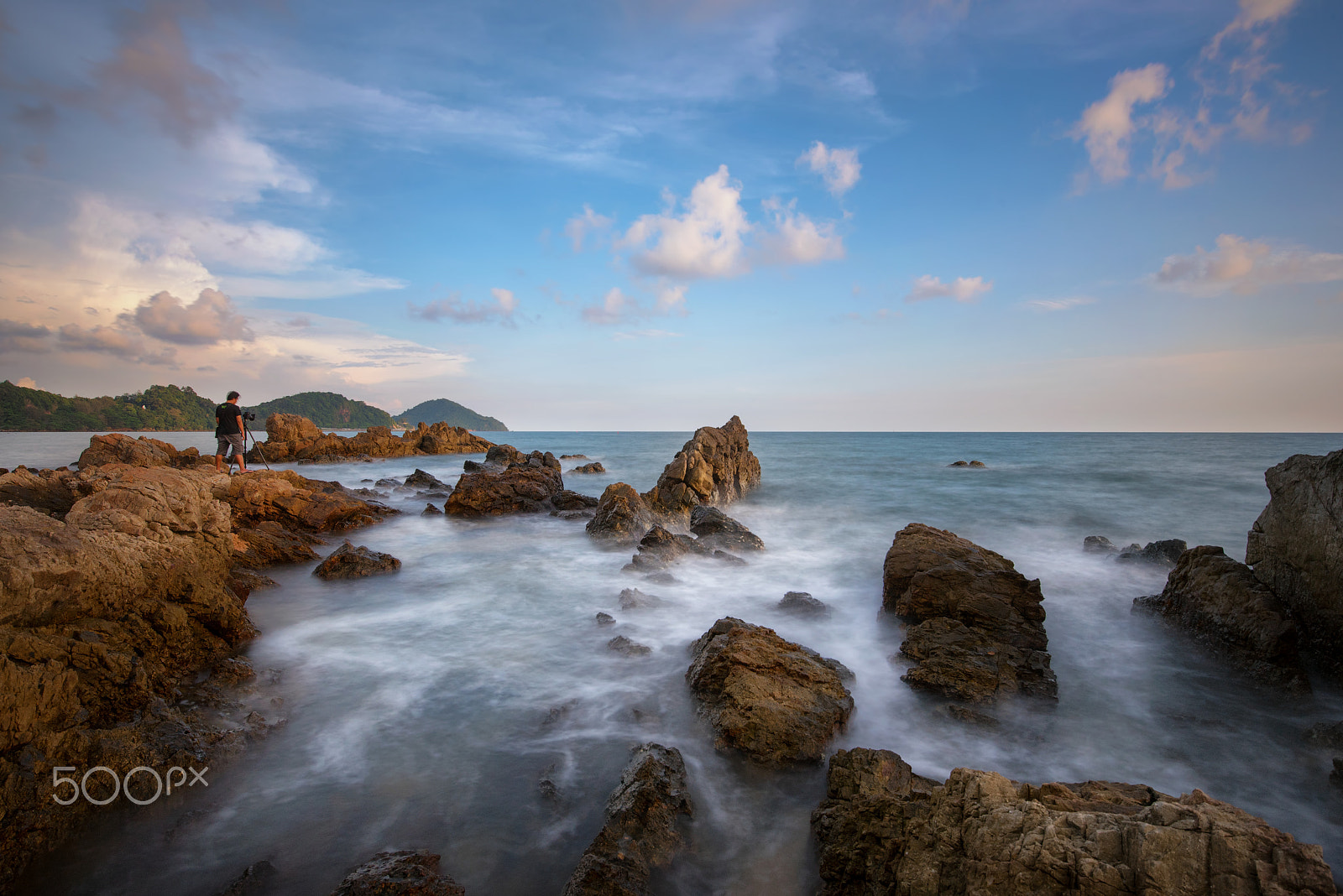 Nikon D750 sample photo. The beautiful silky smooth water waves and rocks at hinkrong cha photography