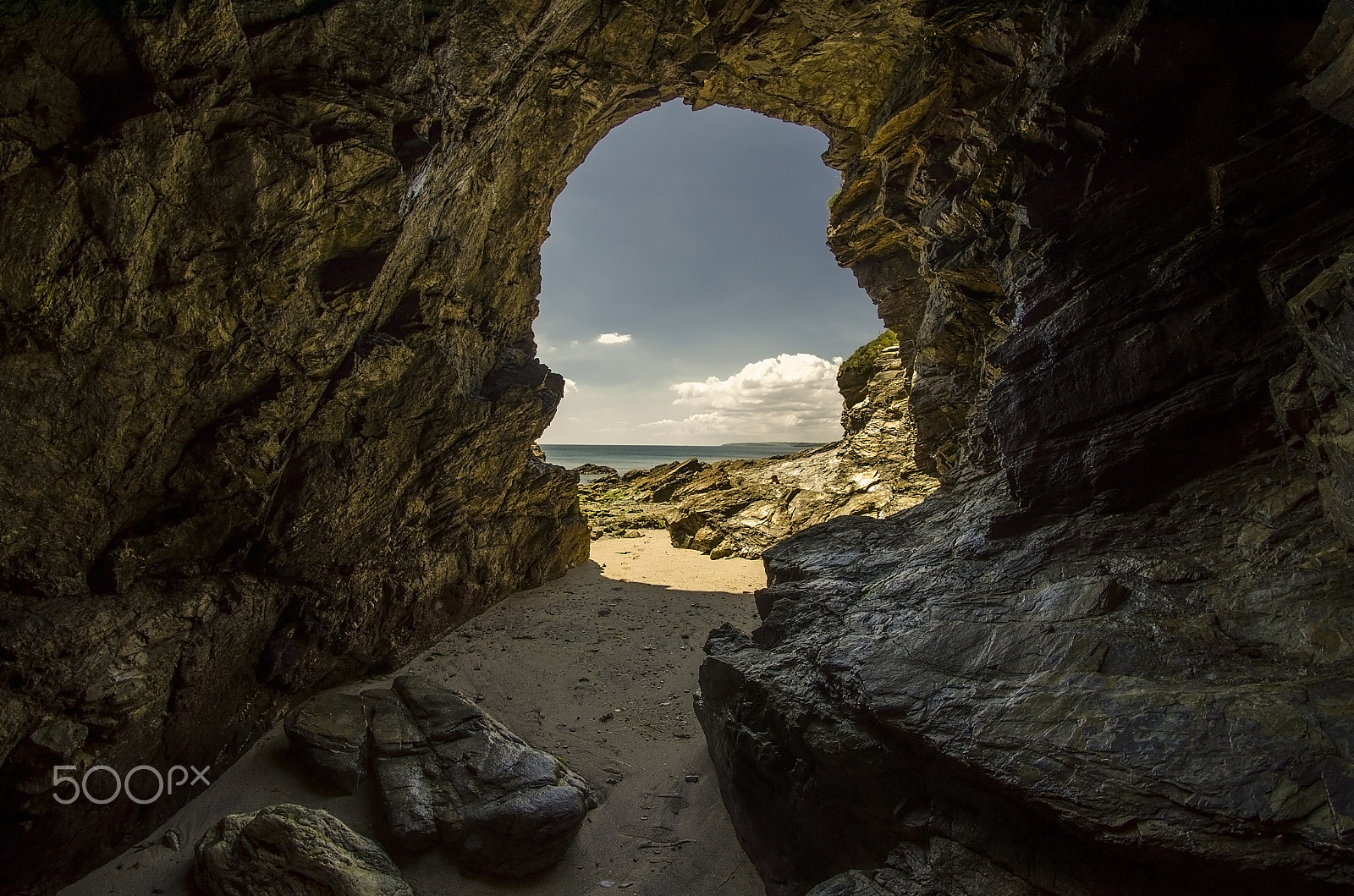 Samyang 8mm F3.5 Aspherical IF MC Fisheye sample photo. Cave near carlyon bay, st austell, cornwall, uk. photography