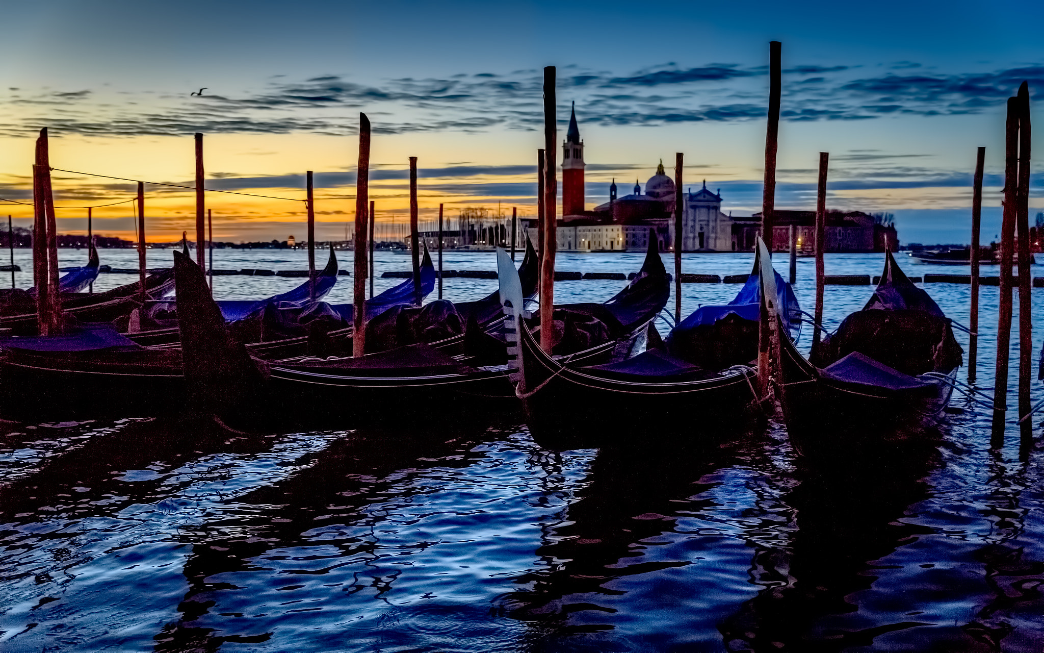Canon EOS 6D sample photo. Venice boats in sunrise photography