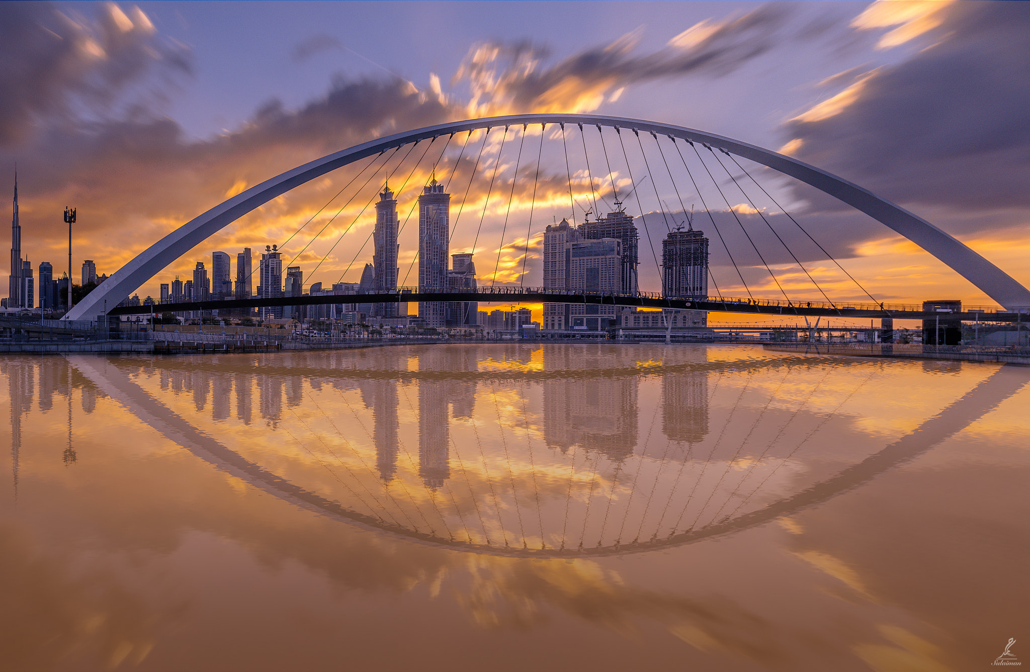 Canon EF 16-35mm F2.8L II USM sample photo. Dubai canal bridge  photography