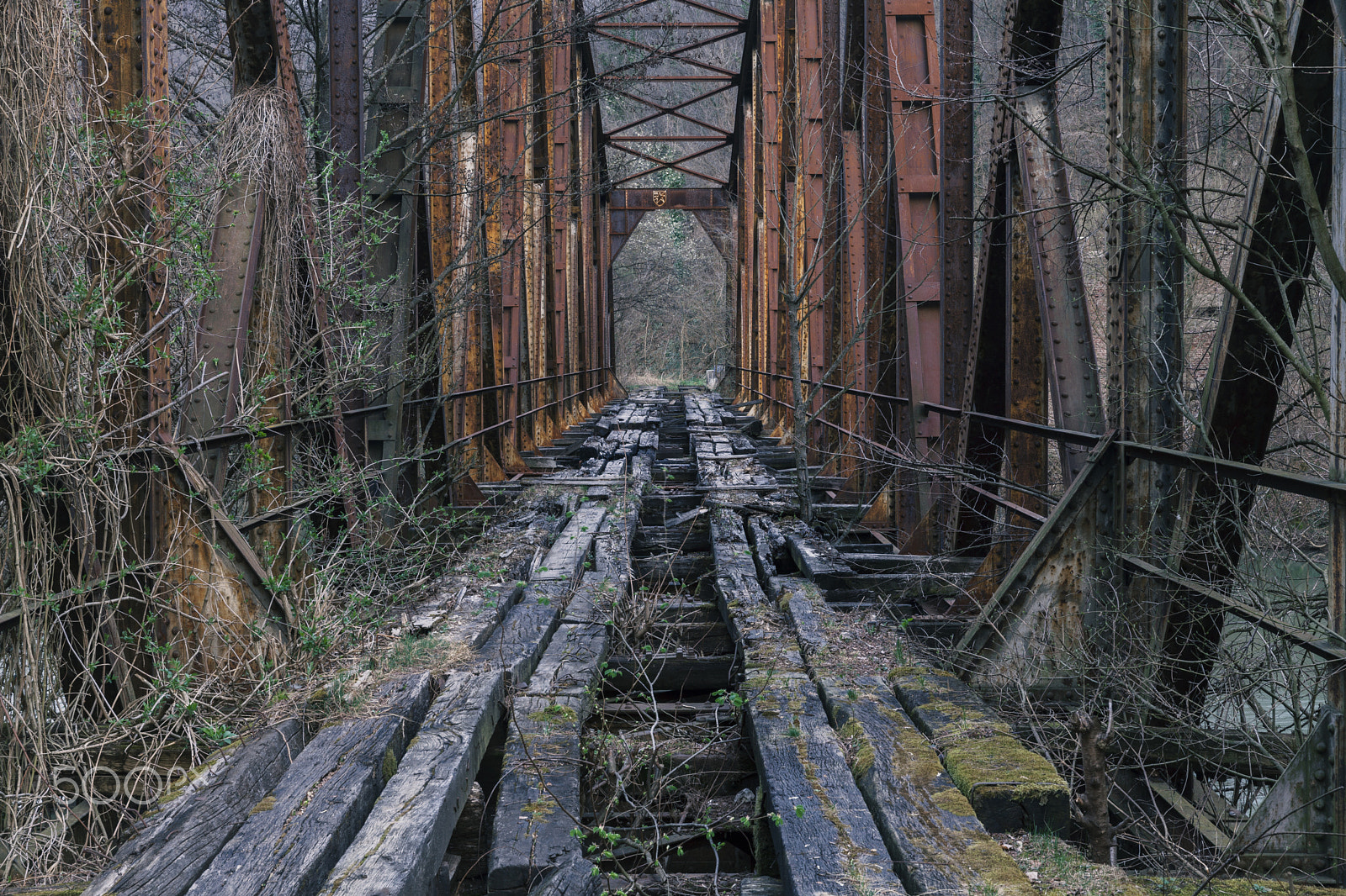 Canon EF 24-70mm F2.8L II USM sample photo. Old iron railway bridge photography