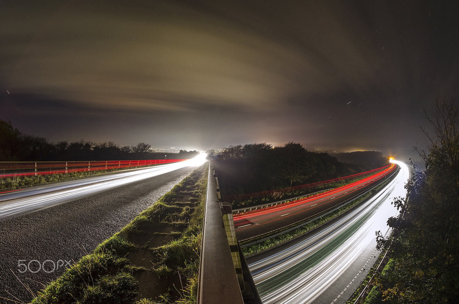 Nikon D5100 sample photo. Light trails of a30, bodmin, cornwall, uk. photography