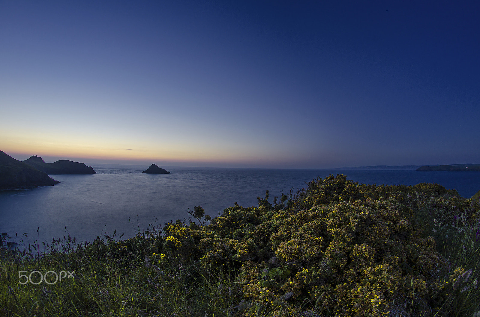 Nikon D5100 sample photo. Blue hour at pentireglaze, cornwall, uk. photography