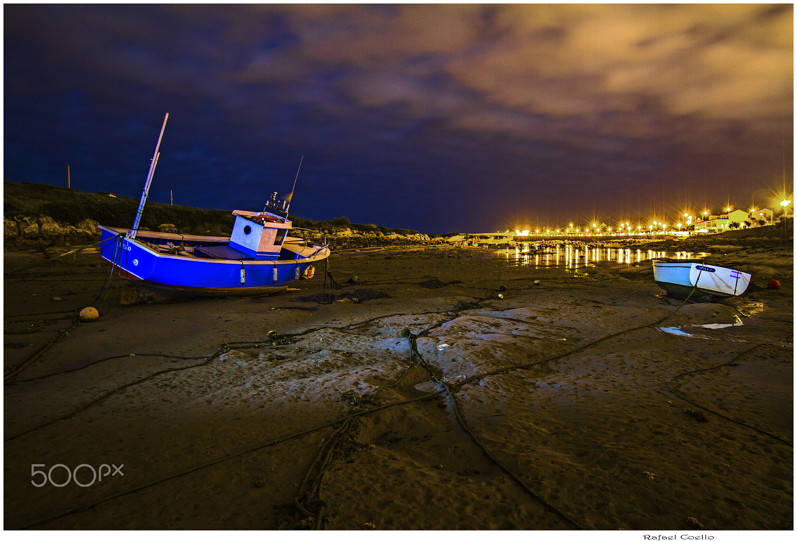 Canon EOS 7D + Canon EF-S 10-22mm F3.5-4.5 USM sample photo. Low tide at night photography