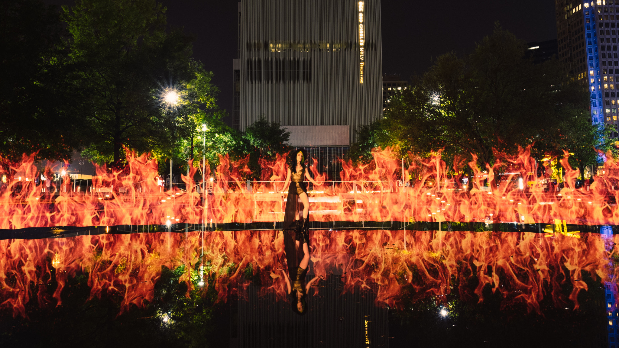 Fujifilm XF 16mm F1.4 R WR sample photo. Lunavæ sol pixelstick fire photography