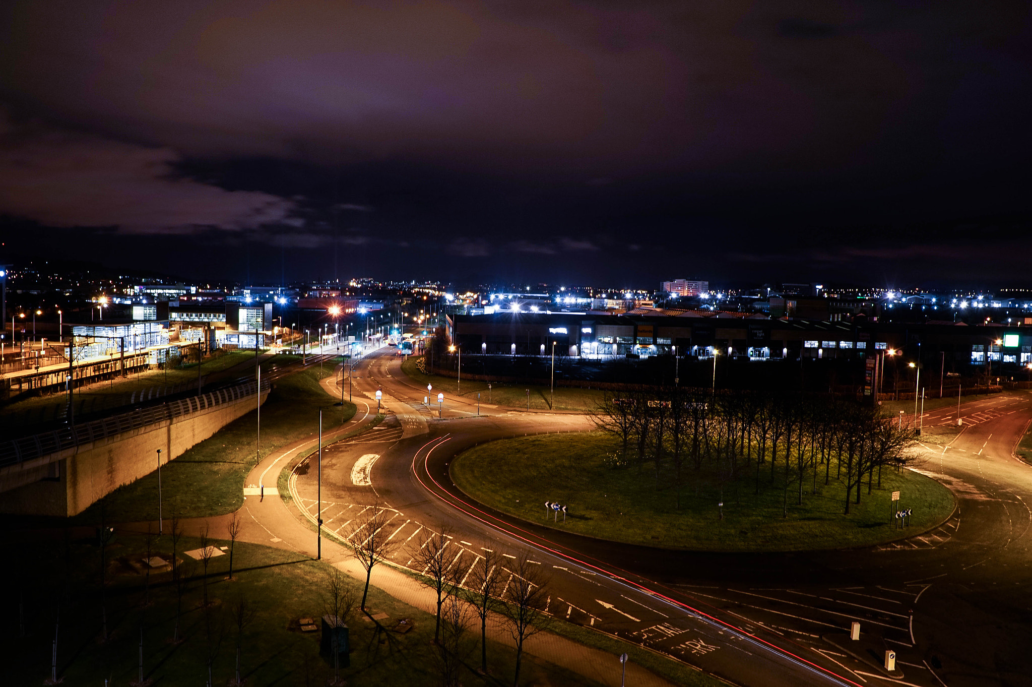 Sony Alpha a5000 (ILCE 5000) sample photo. Edinburgh park at night photography