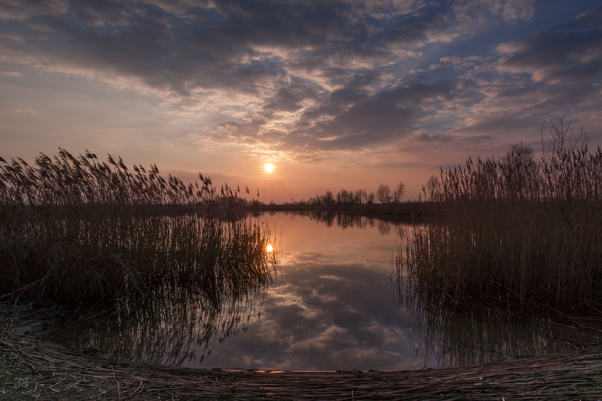 Sony SLT-A77 sample photo. Sunset over the pond photography