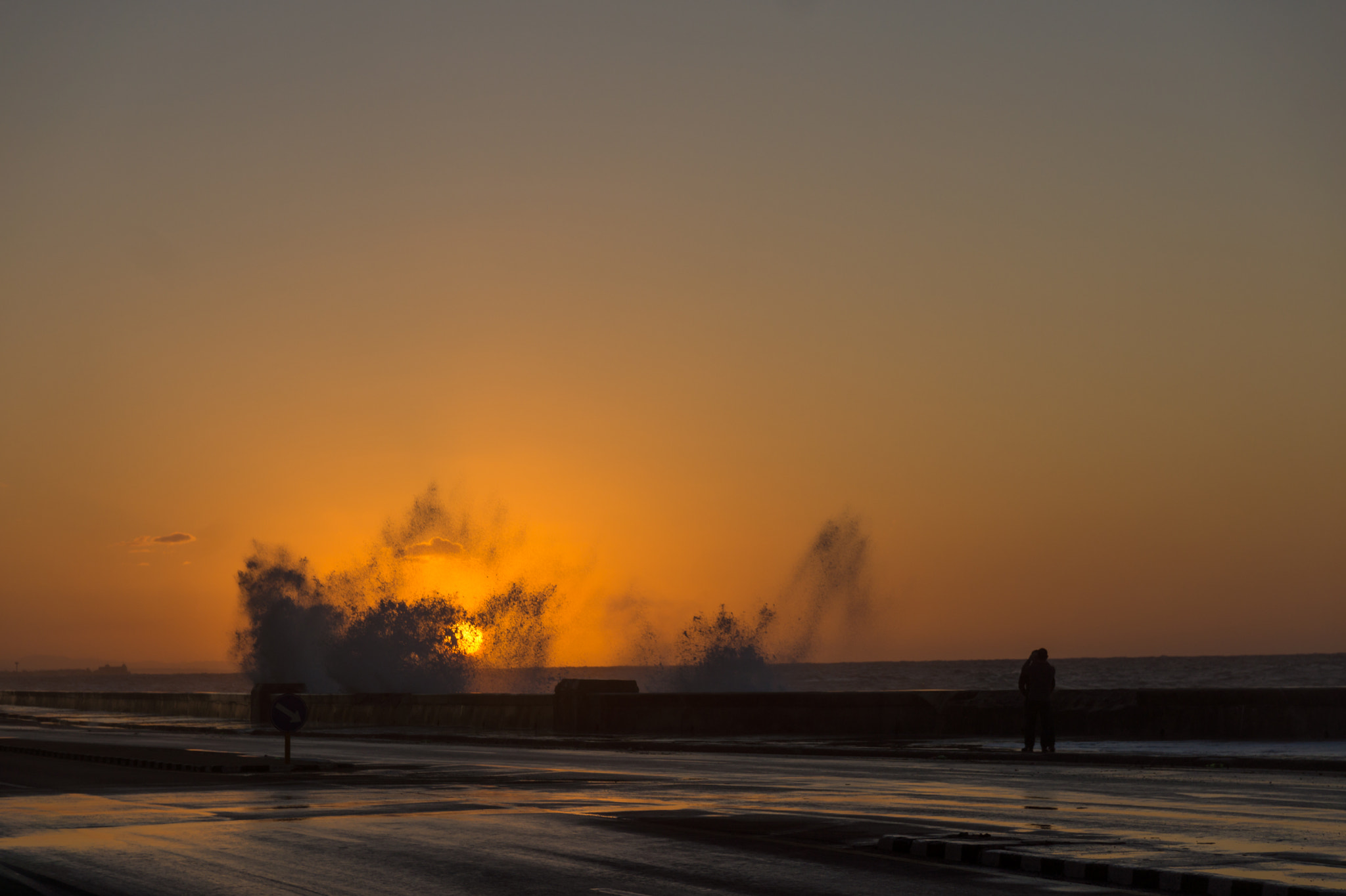 Sony Alpha NEX-7 sample photo. Sunset over malecón photography