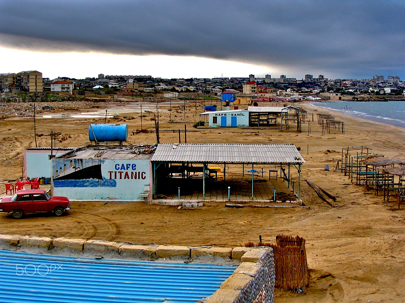 Canon POWERSHOT A75 sample photo. Çimərlik beach cafes. photography