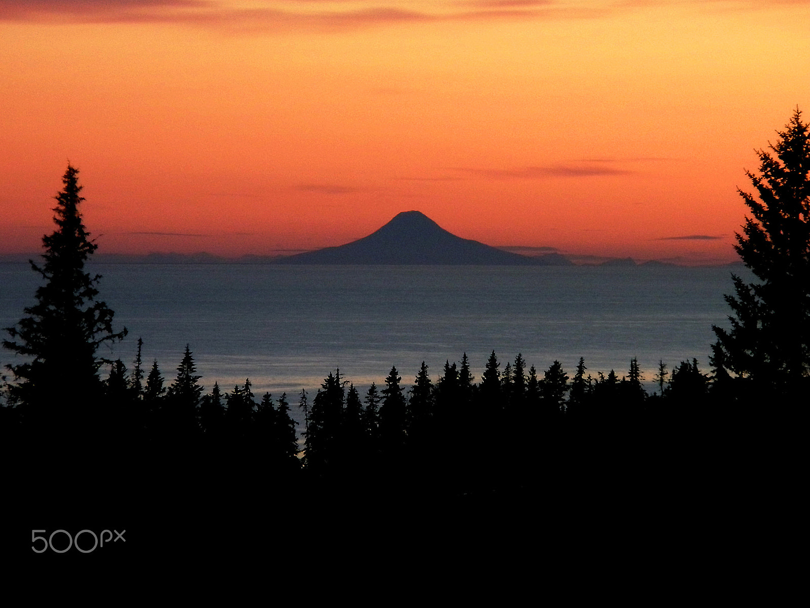Olympus u820,S820 sample photo. Mount augustine at sunset photography