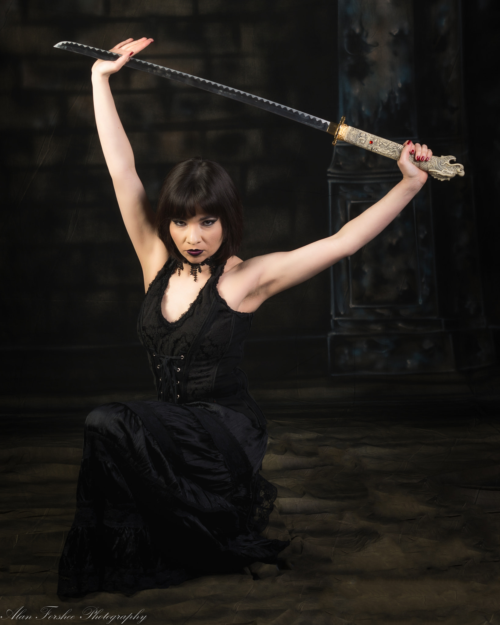 Nikon D610 + Sigma 70-200mm F2.8 EX DG OS HSM sample photo. Kill bill: a gothic shoot photography