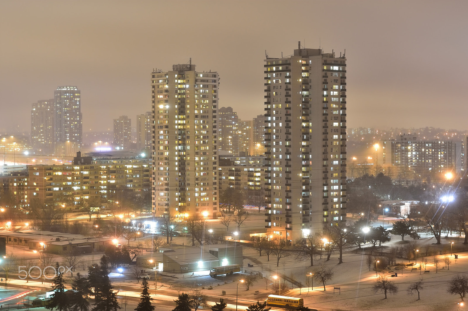Nikon D7200 + Nikon AF-S Nikkor 50mm F1.8G sample photo. Long exposure on snowy night photography