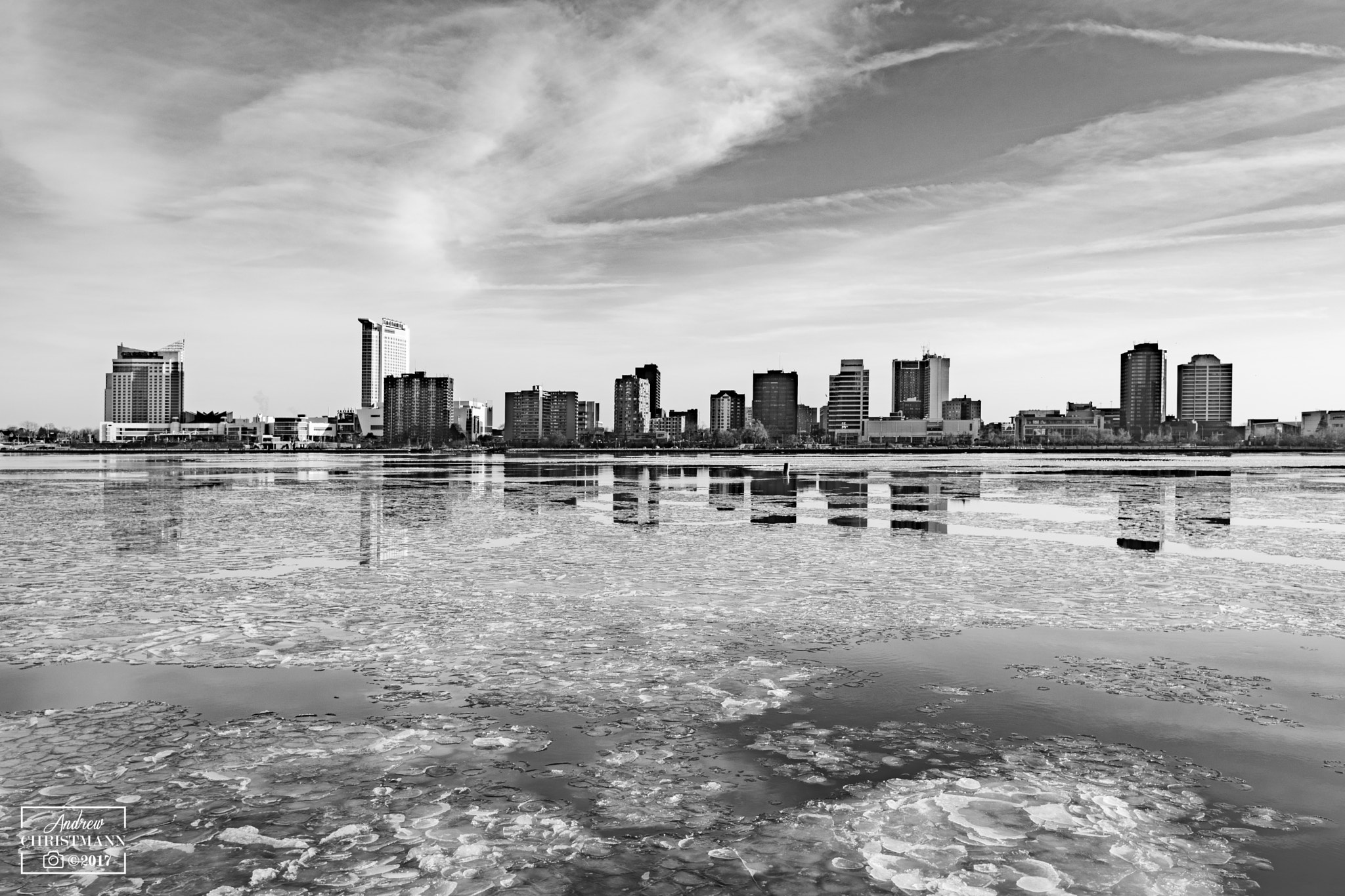 Sony a6300 + Sigma 19mm F2.8 EX DN sample photo. Ice cold detroit photography