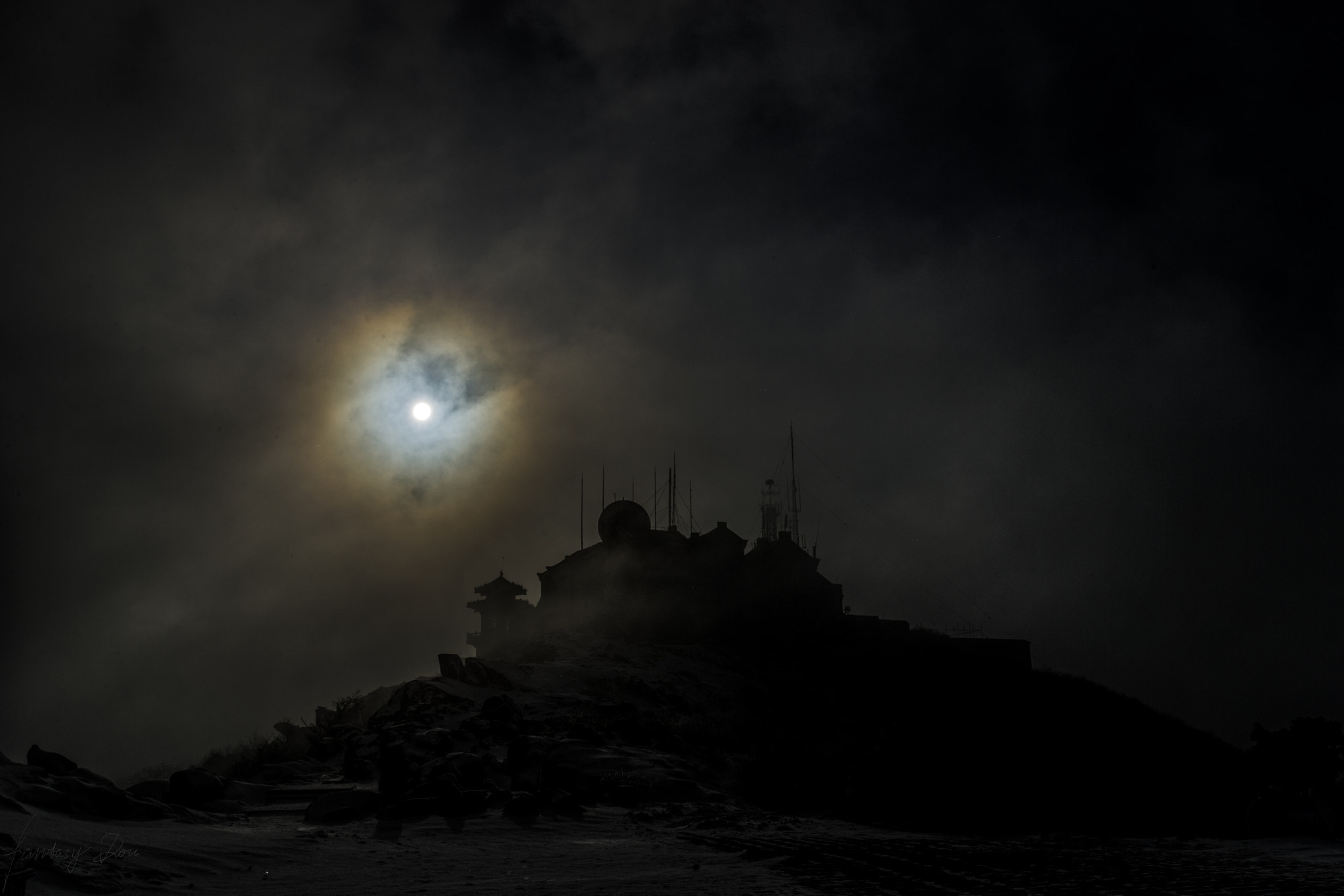 Nikon Df + Nikon AF-S Nikkor 18-35mm F3.5-4.5G ED sample photo. The weather station on the top of mount tai ^ photography