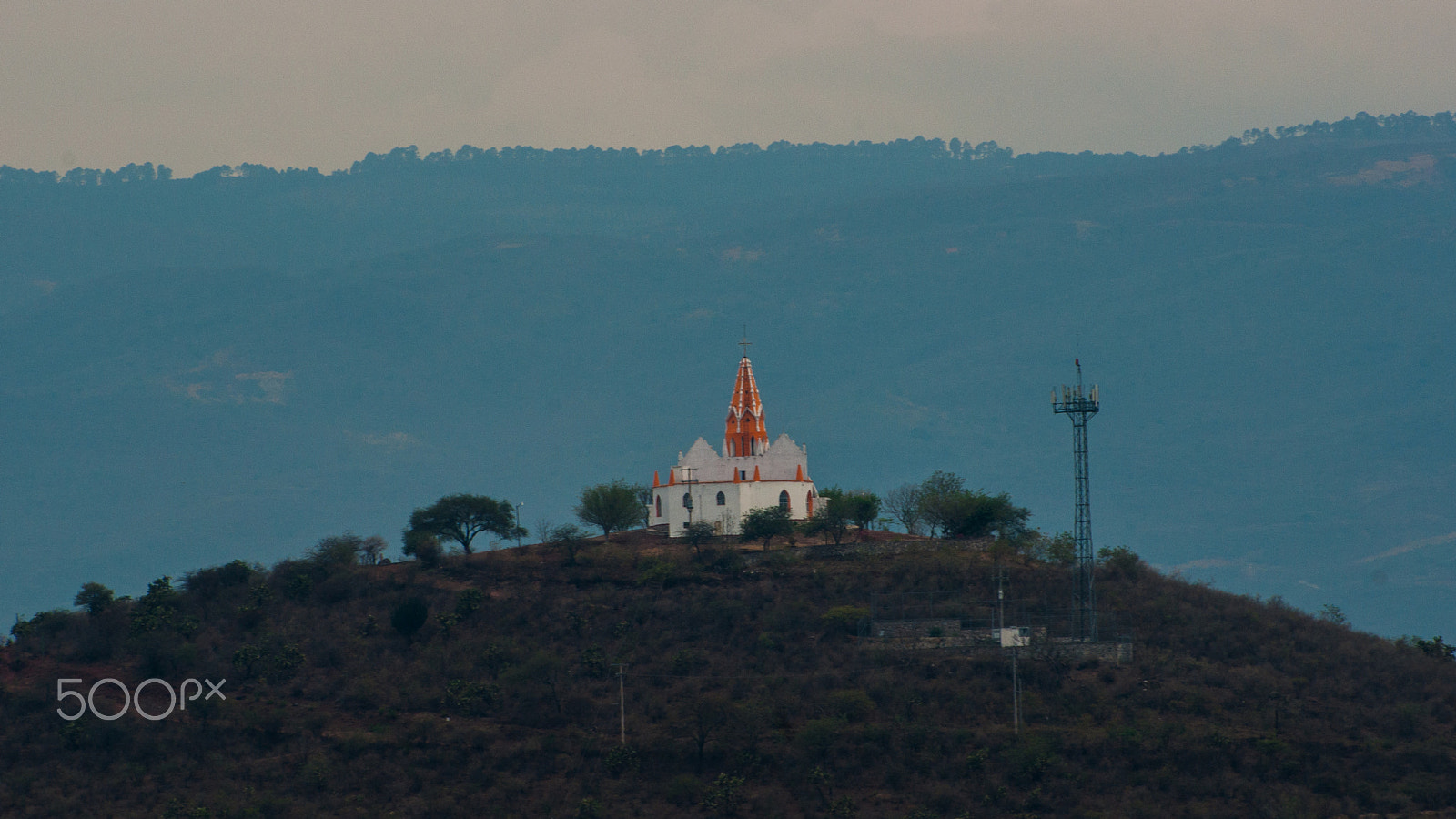 Sony Alpha DSLR-A380 sample photo. Chapel on top of the hill photography