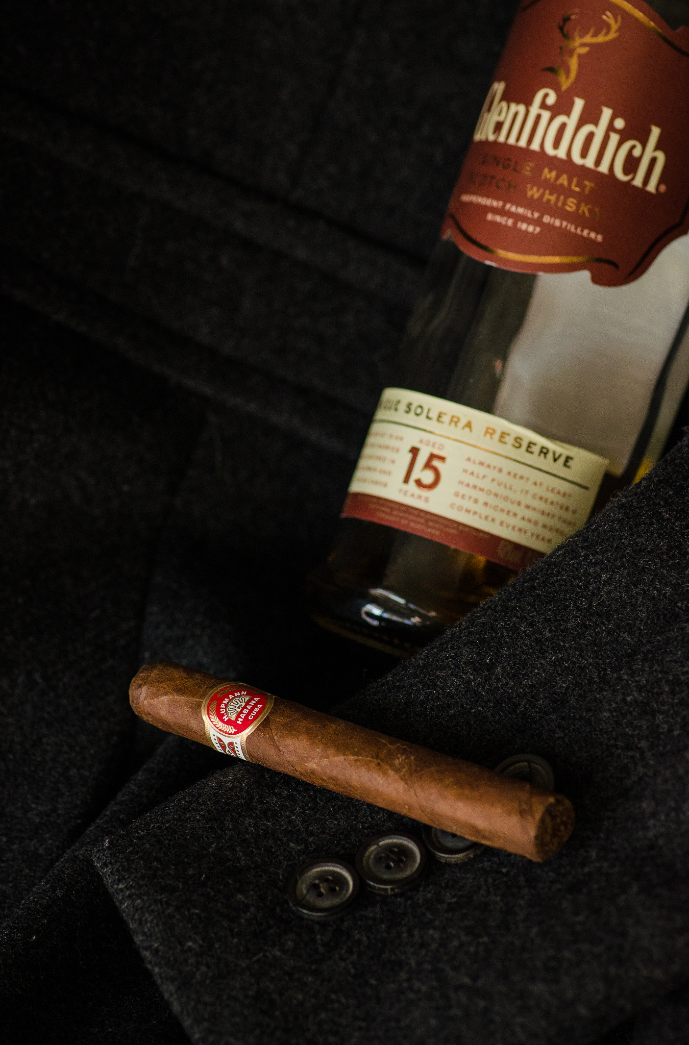 Nikon AF-S Micro-Nikkor 105mm F2.8G IF-ED VR sample photo. Cigar + single malt photography