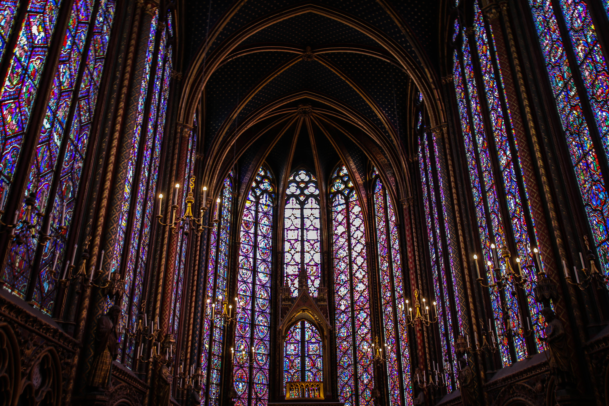 Canon EOS 70D sample photo. Stained glass at sainte-chapelle photography