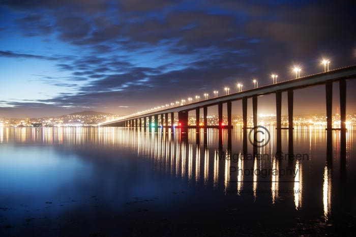 Nikon D700 sample photo. Sparkling light and pretty blue sky - tay road bridge and dundee photography