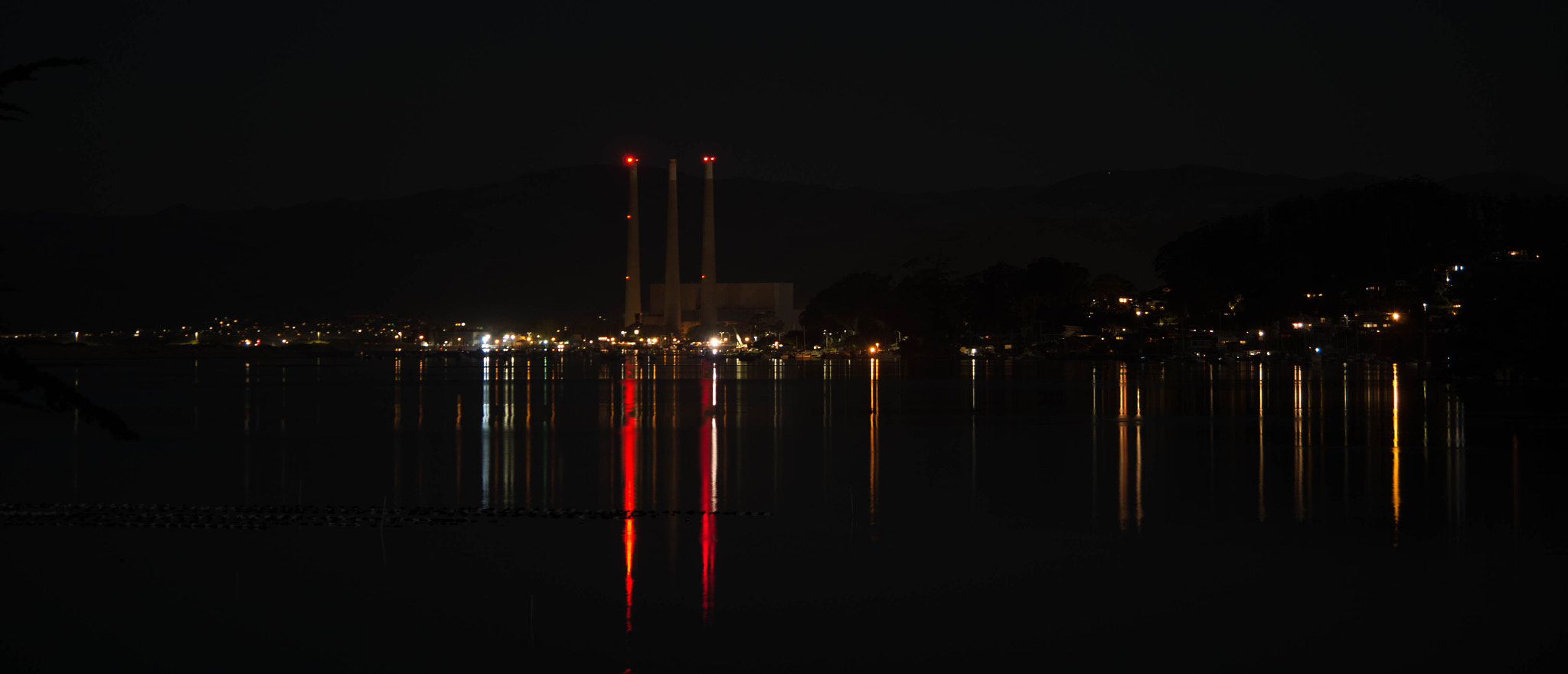 Pentax K-50 sample photo. Power plant at night photography