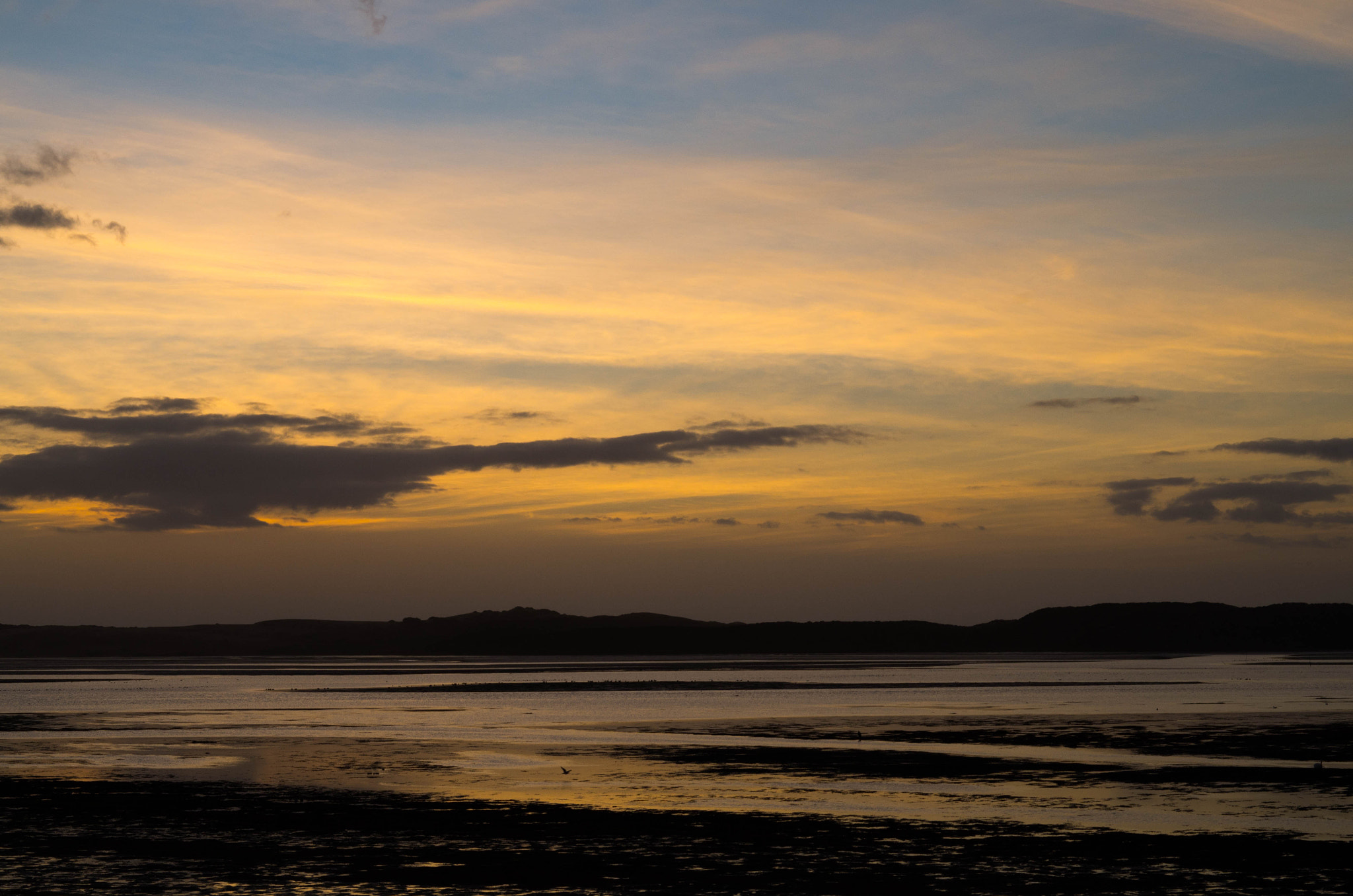 Pentax K-50 sample photo. Silhouette bay sunset photography