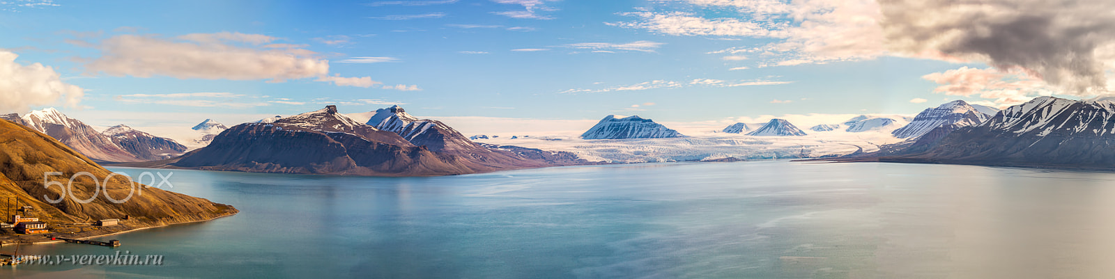 Canon EOS 5D Mark II sample photo. Nordenskiöld glacier. spitsbergen. panorama photography