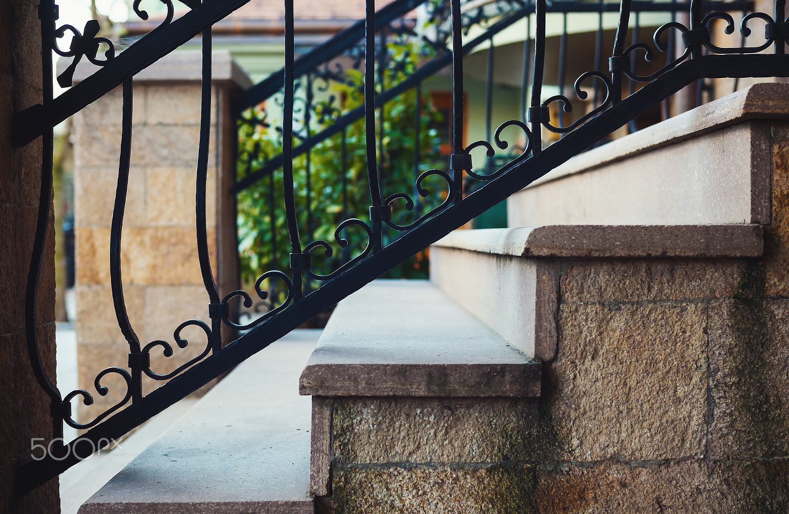 Canon EF 35-80mm f/4-5.6 sample photo. Decorative fence and stairs photography