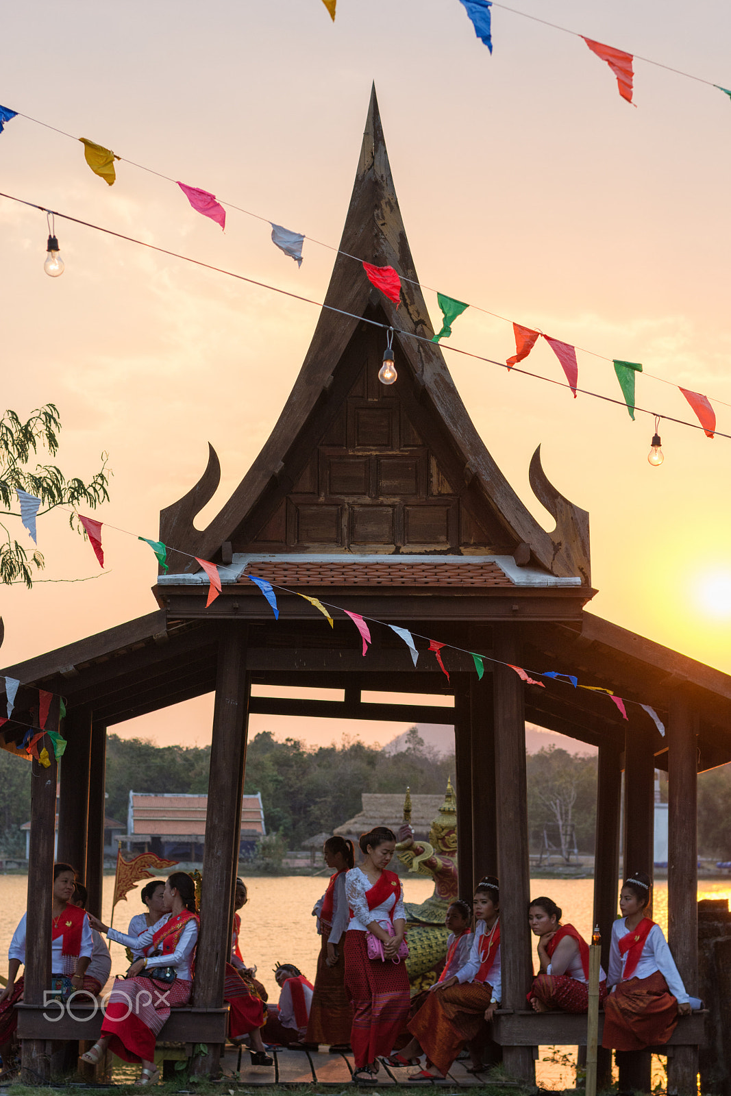 Nikon D7100 sample photo. Kanchanaburi, thailand - february 20 2017: women relaxing in pav photography