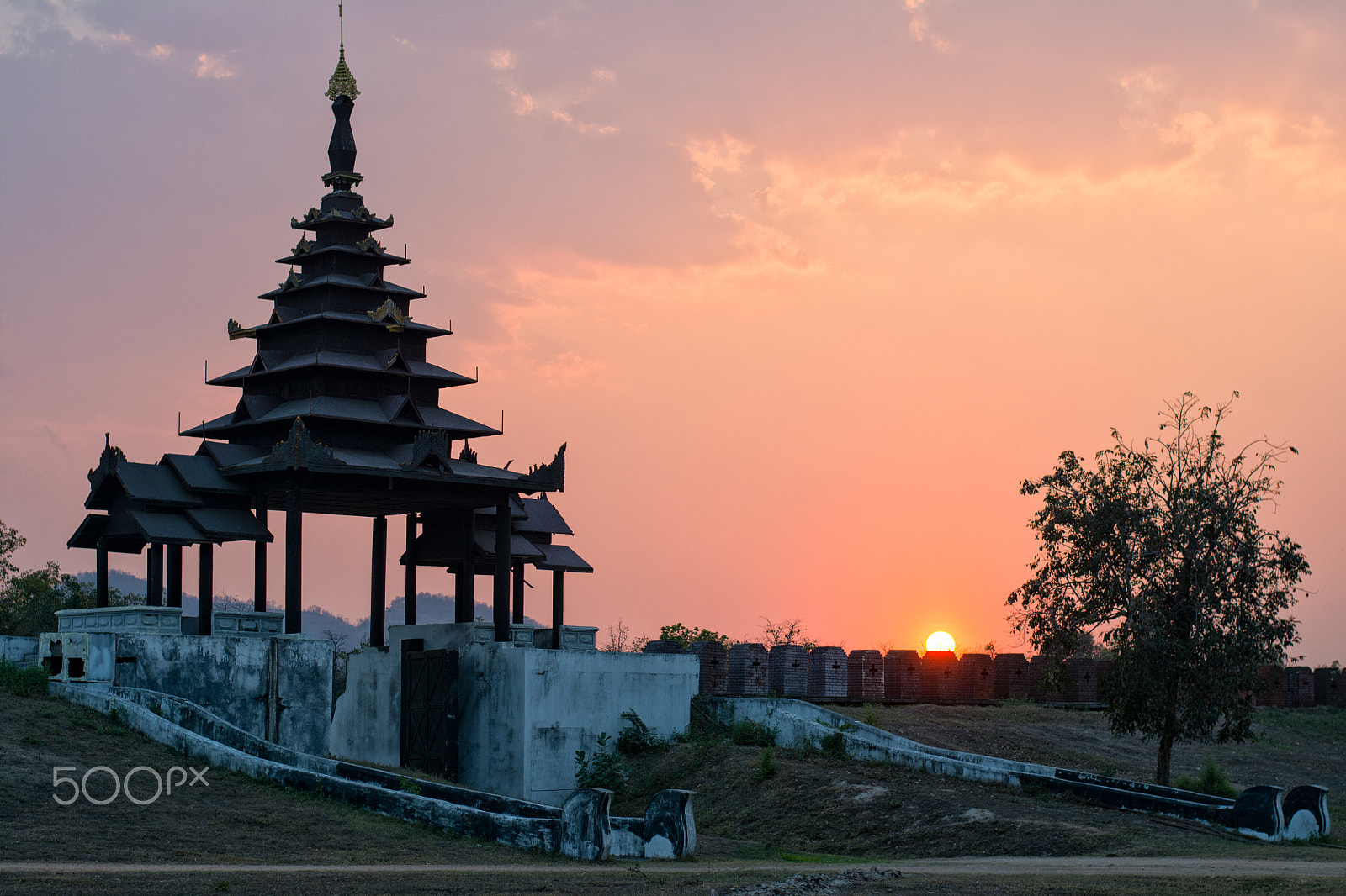 Nikon D7100 sample photo. The gate of the prommitr film studio in kanchanaburi, thailand photography