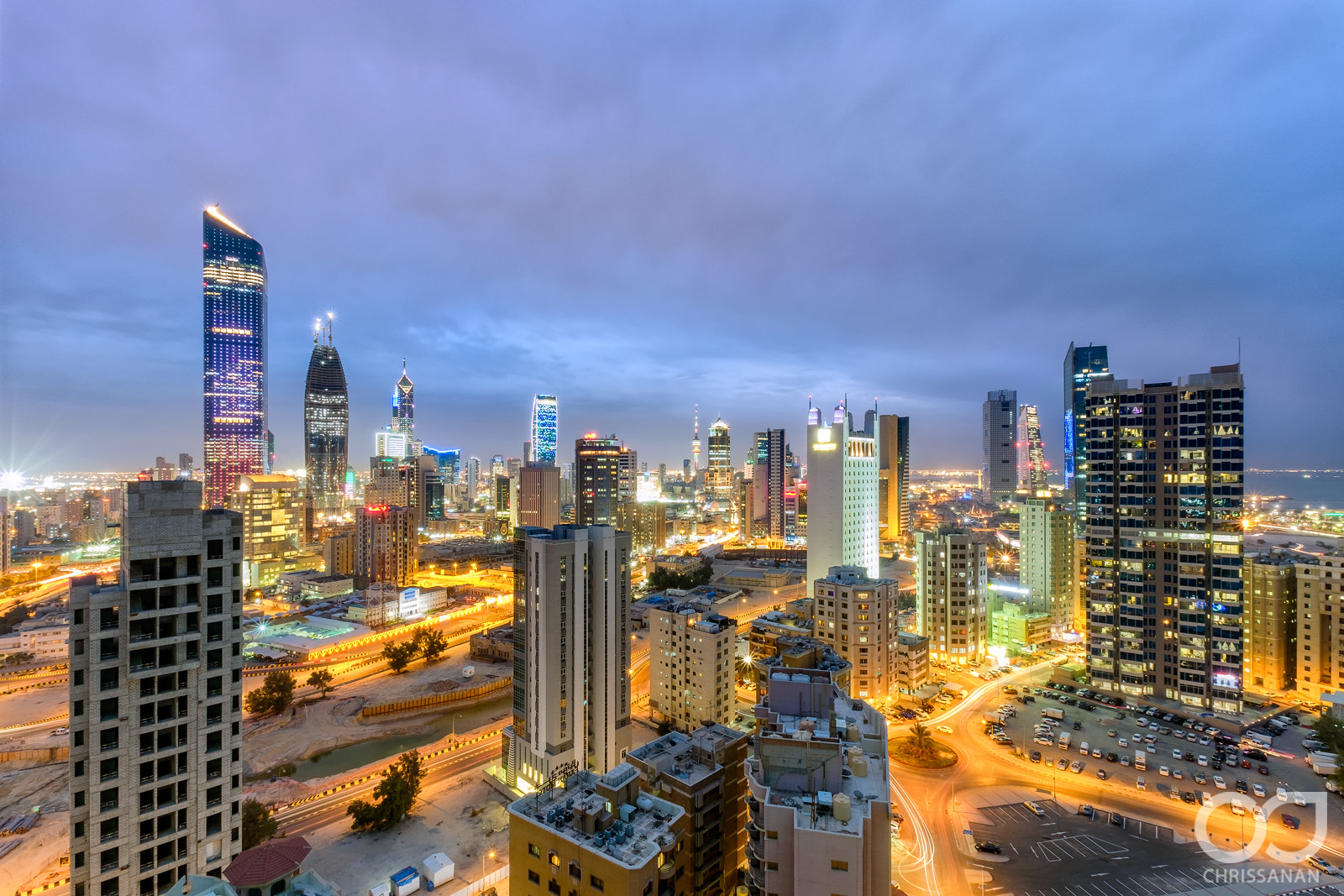 Fujifilm X-T2 + Fujifilm XF 10-24mm F4 R OIS sample photo. Kuwait city in blue photography