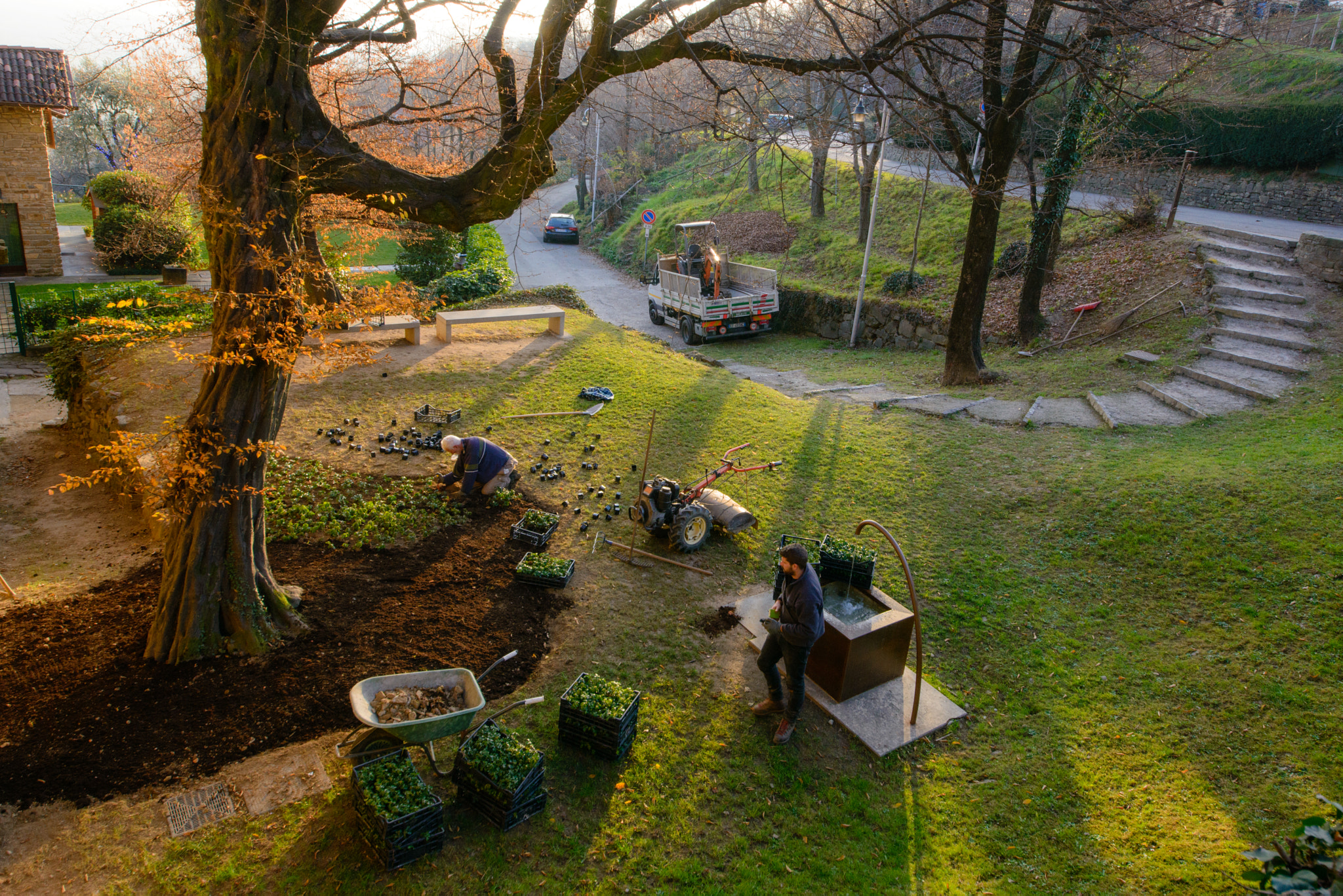 Nikon D800 + Sigma 12-24mm F4.5-5.6 II DG HSM sample photo. Gardening works photography