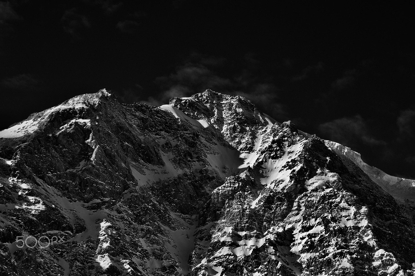 Olympus OM-D E-M1 sample photo. The dark mountains photography