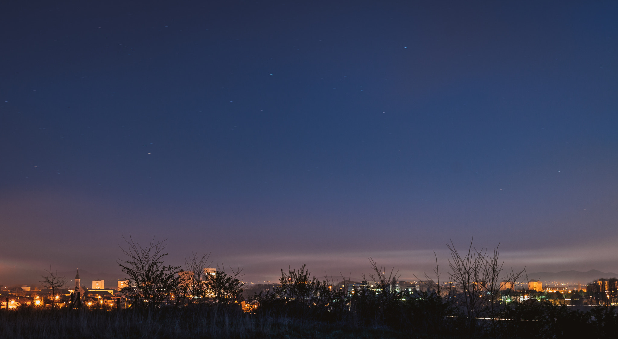 Canon EF 50mm F1.8 II sample photo. Nightscape from far away photography