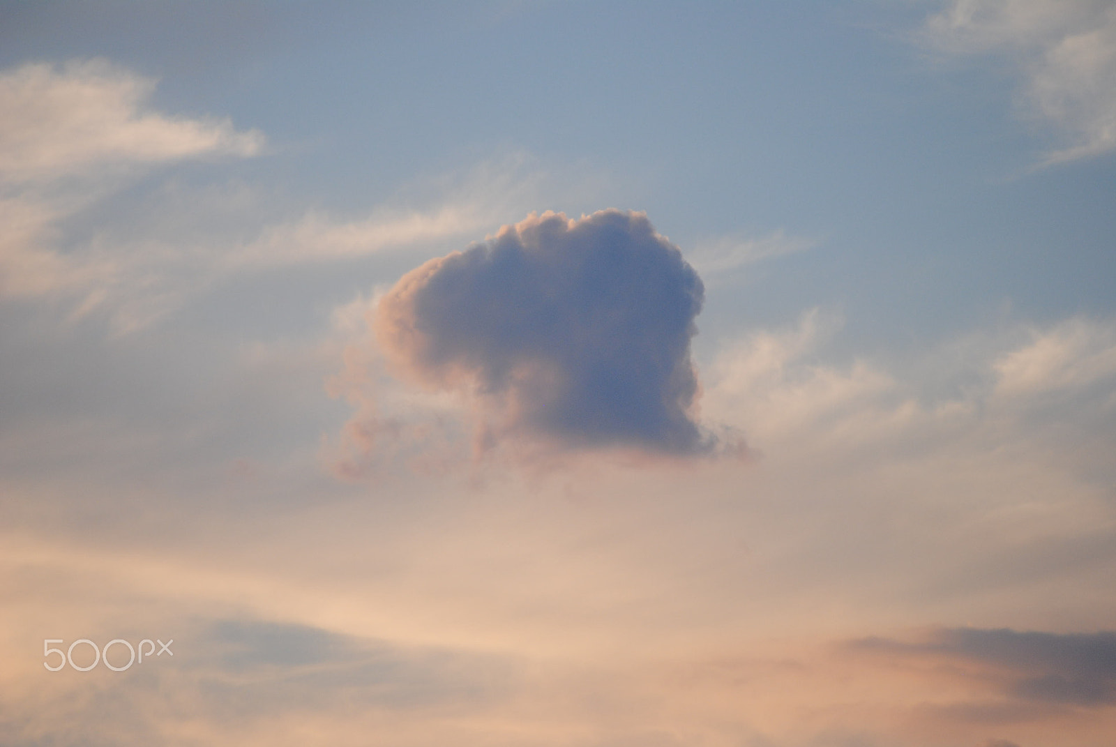 Sigma 70-300mm F4-5.6 APO DG Macro sample photo. Single cloud photography