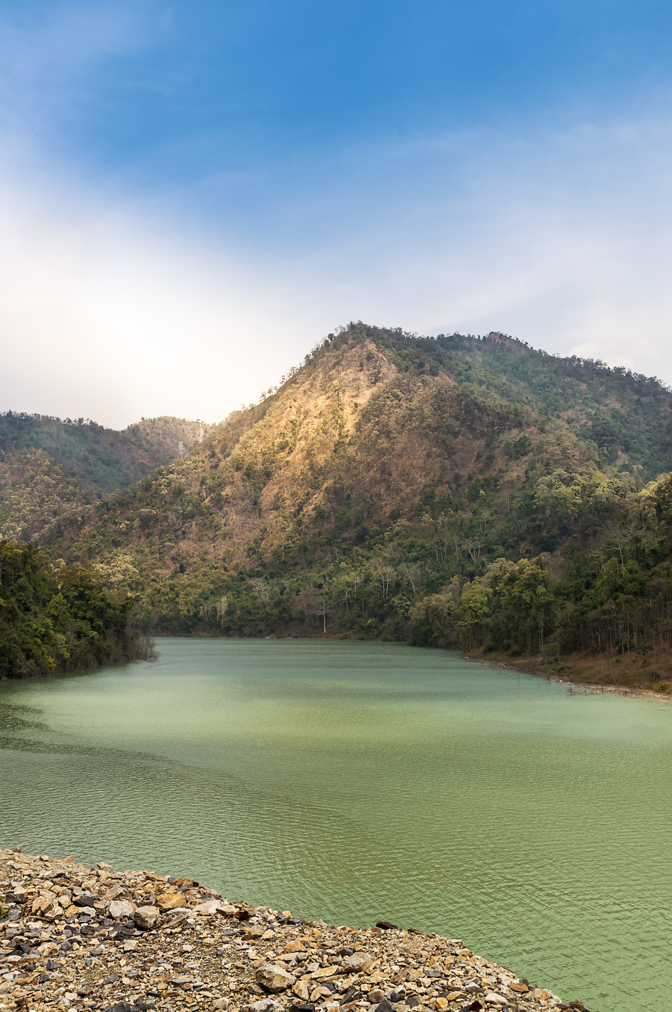 Nikon D90 sample photo. Sunlight on teesta river photography