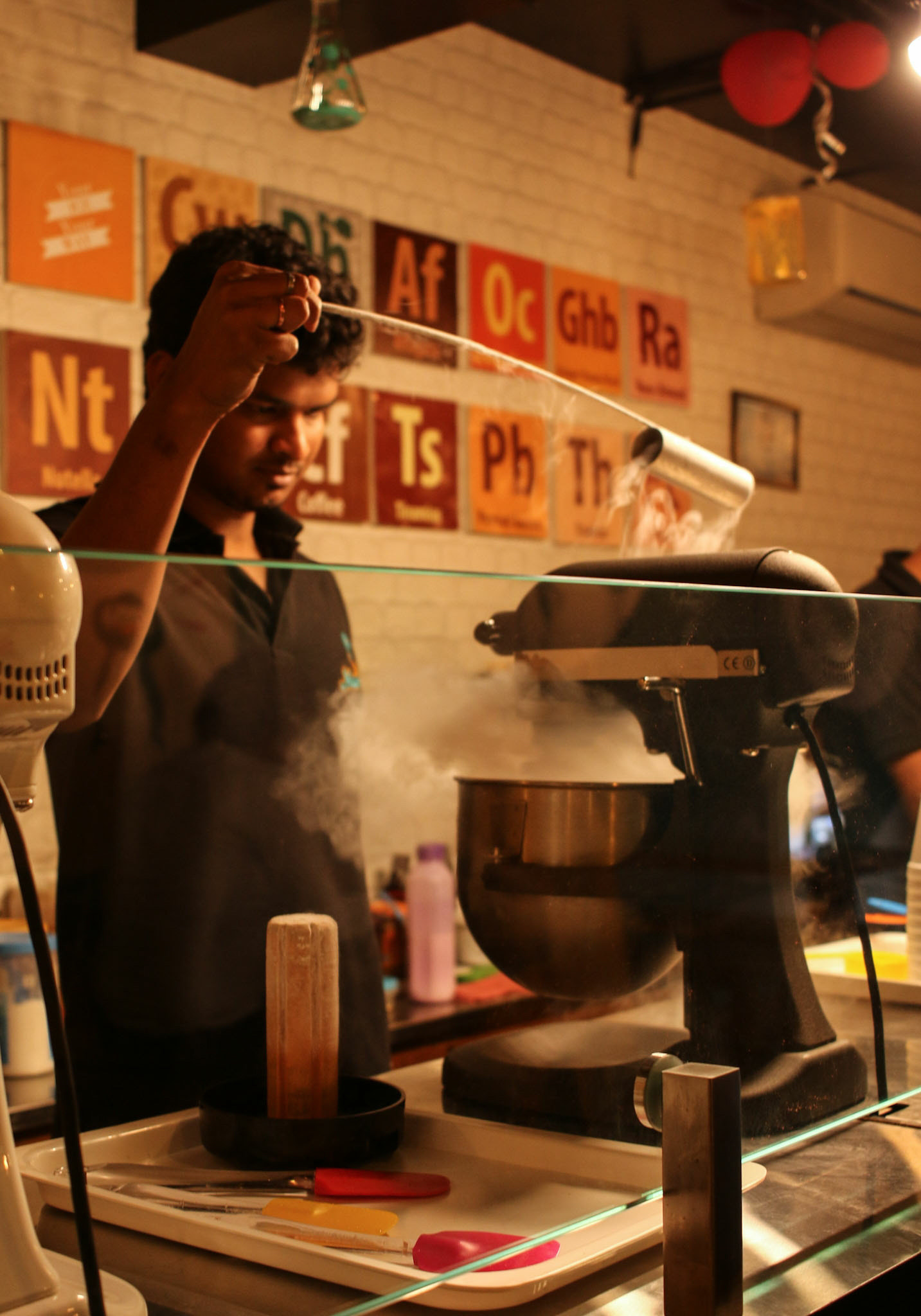Canon EF-S 24mm F2.8 STM sample photo. Liquid nitrogen icecream photography