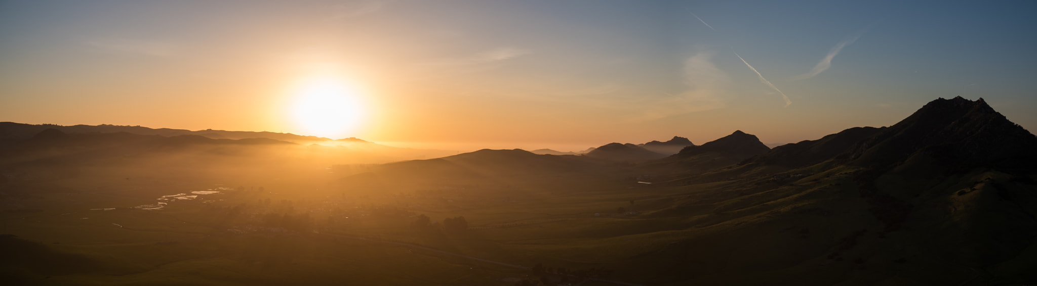 Olympus OM-D E-M5 II sample photo. A sunset in the making. to the right is bishop peak in san luis obispo, california. photography