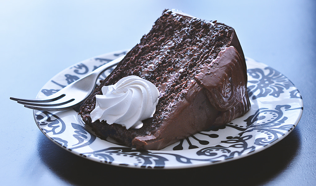 Nikon AF-S Micro-Nikkor 60mm F2.8G ED sample photo. Chocolate cake photography