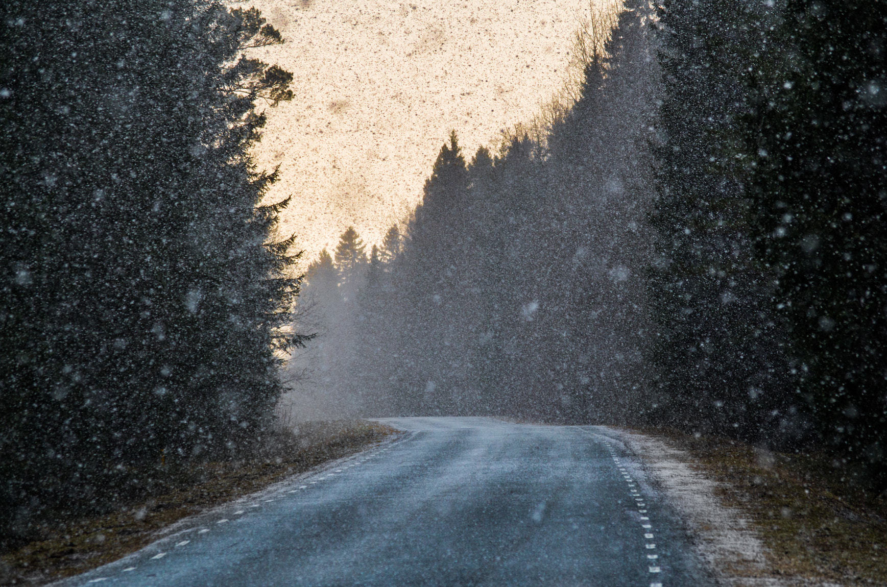 Pentax K-30 + Pentax smc DA 50-200mm F4-5.6 ED sample photo. Evening snowfall photography