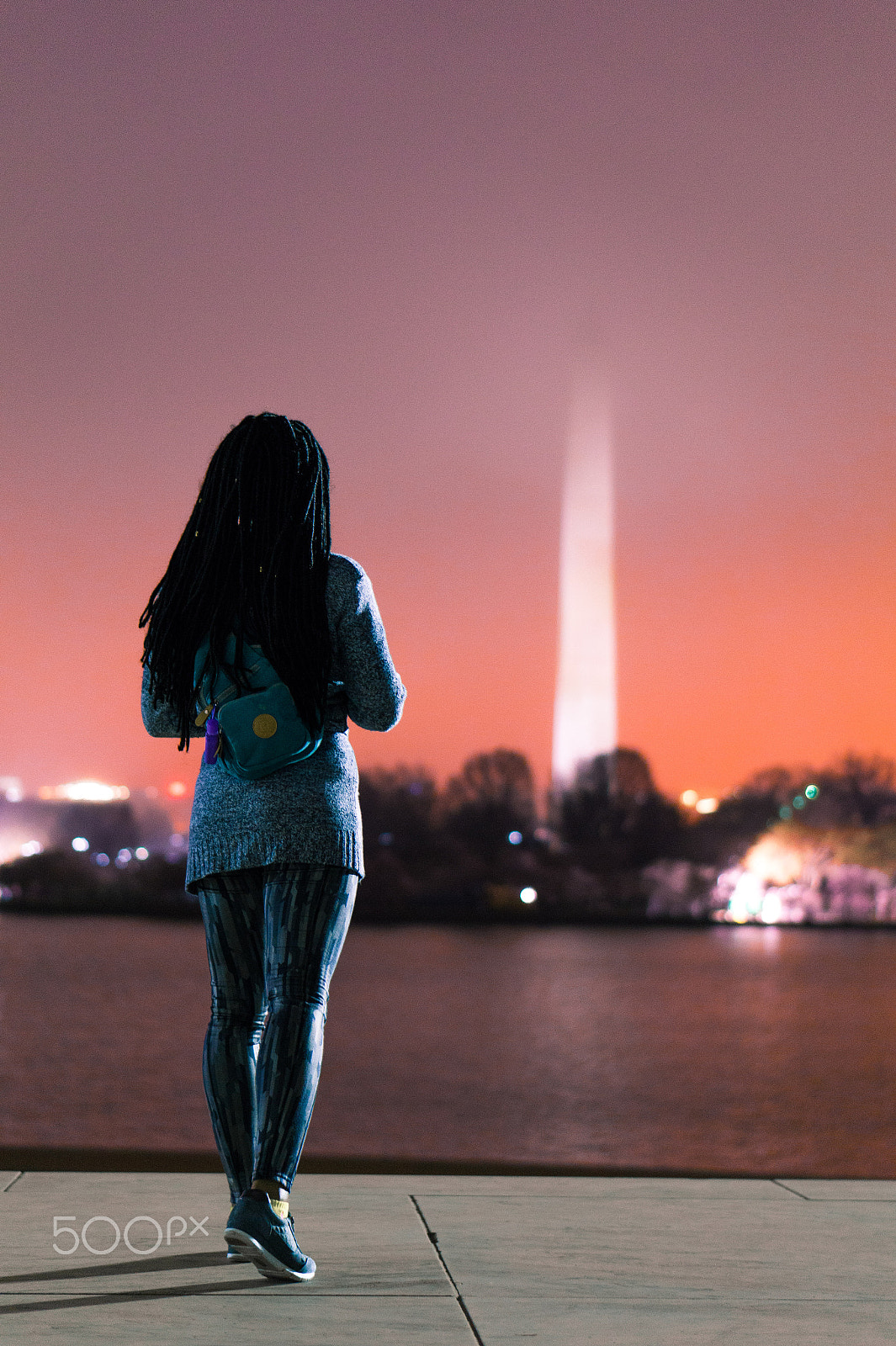 Sony Alpha a5000 (ILCE 5000) + E 50mm F1.8 OSS sample photo. Fog of the washington monument photography