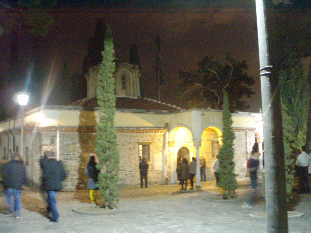 Olympus u760,S760 sample photo. Evening devoutness in monastery vlatos. photography